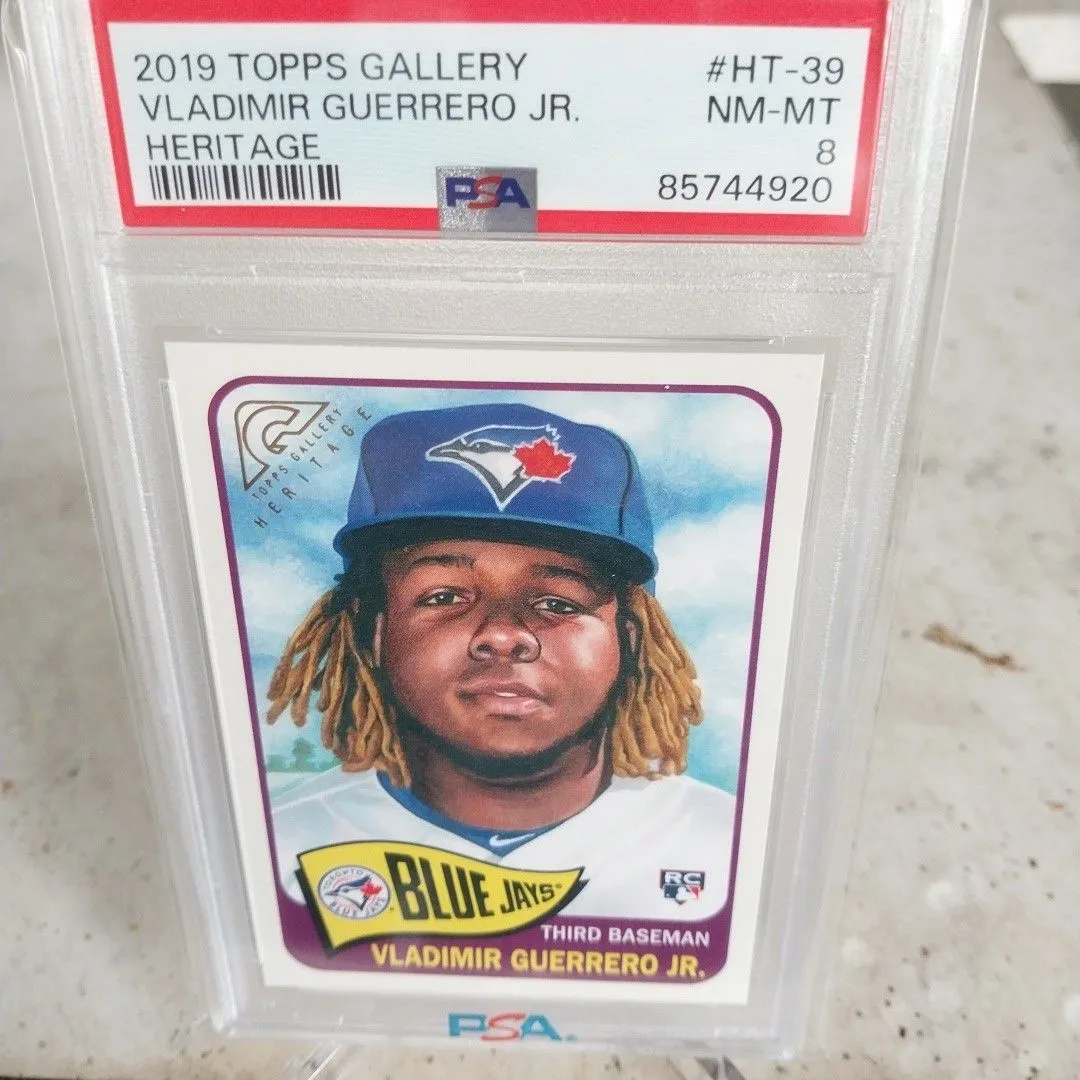 Product image for 2019 Topps Gallery Heritage Vladimir Guerrero Jr. HT-39 Heritage PSA NM-MT 8
