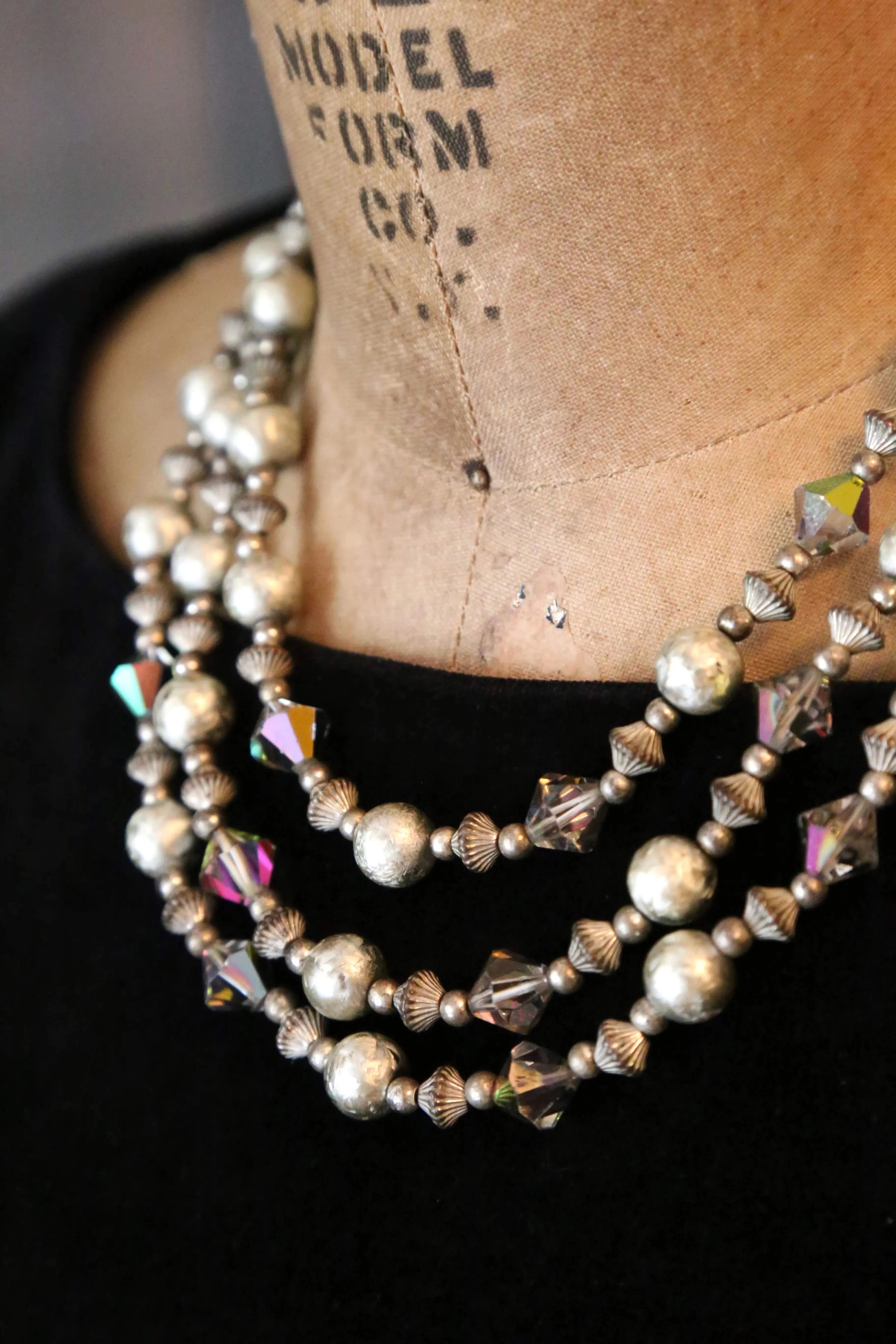 Product image for 1960's Silver Leaf Multi Stand Necklace
