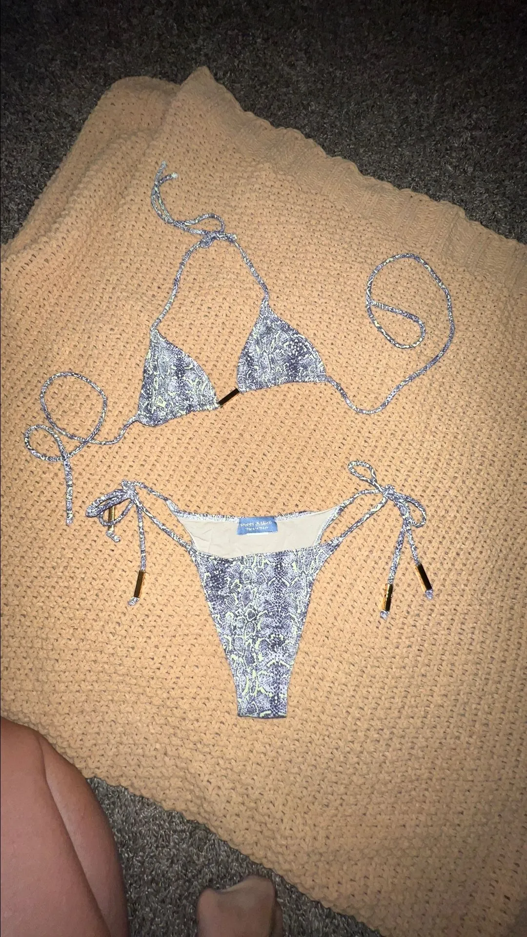 Product image for snakeskin micro bikini set