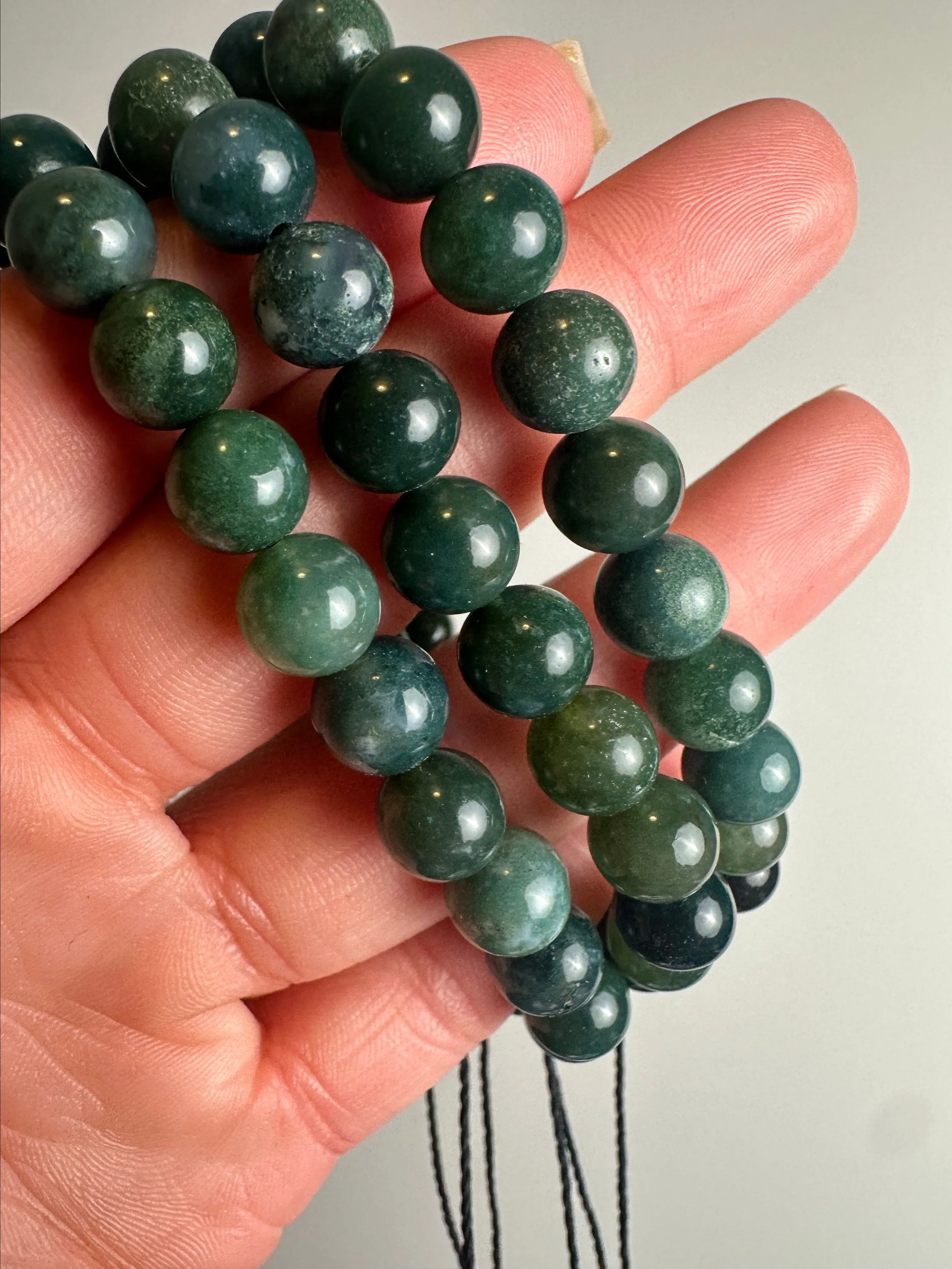 Product image for Green Moss Agate Beaded Bracelet (8mm)