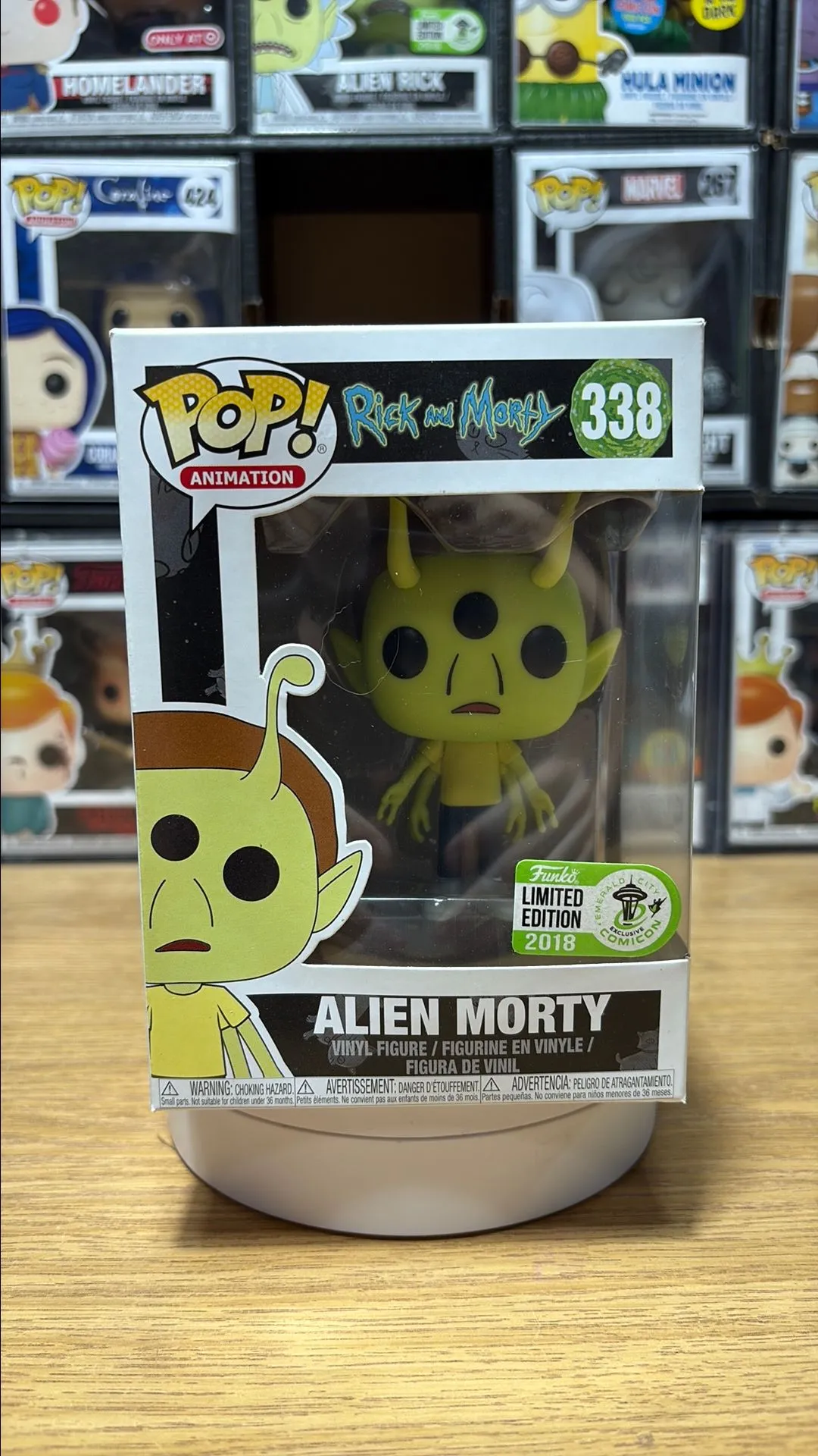 Product image for Alien Morty eccc con sticker Funko pop