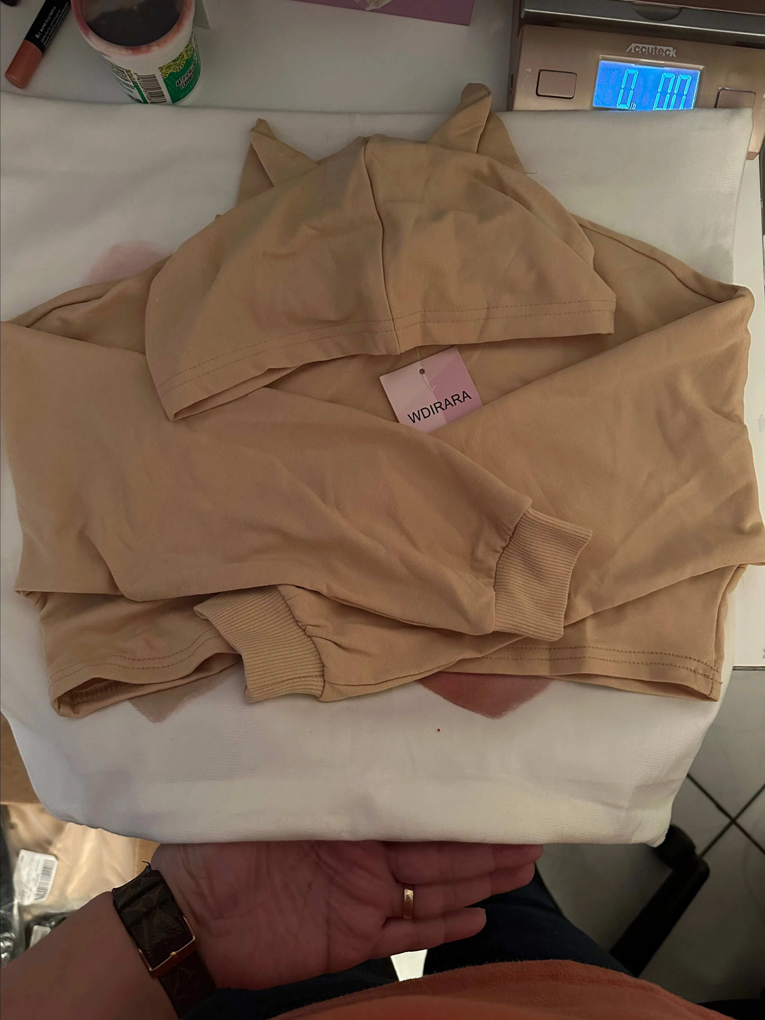 Product image for Crop Top hoodie with little ears