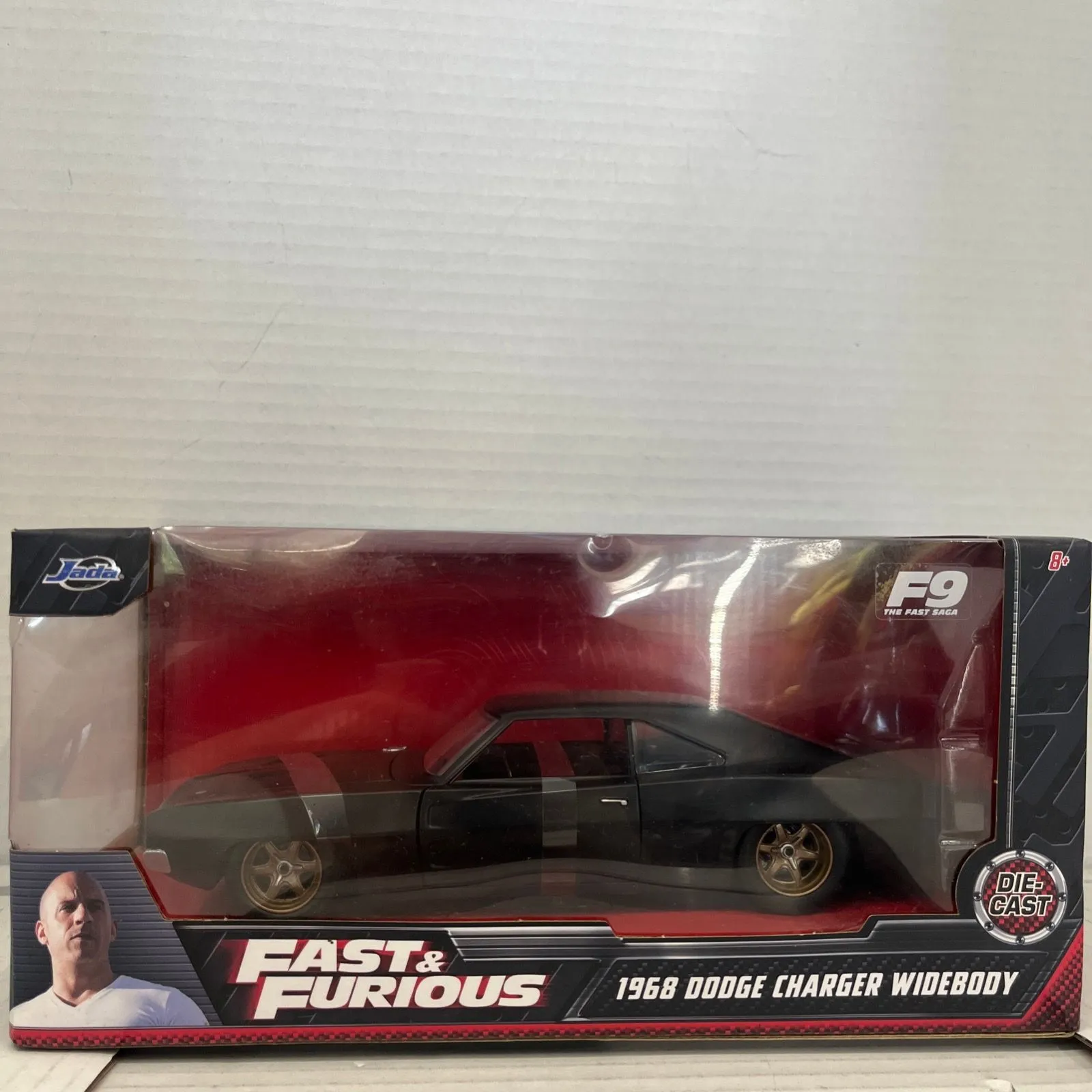 Product image for Jada Toys 1:24 Dodge Charger Widebody Fast & Furious Flat Black Car - 32614