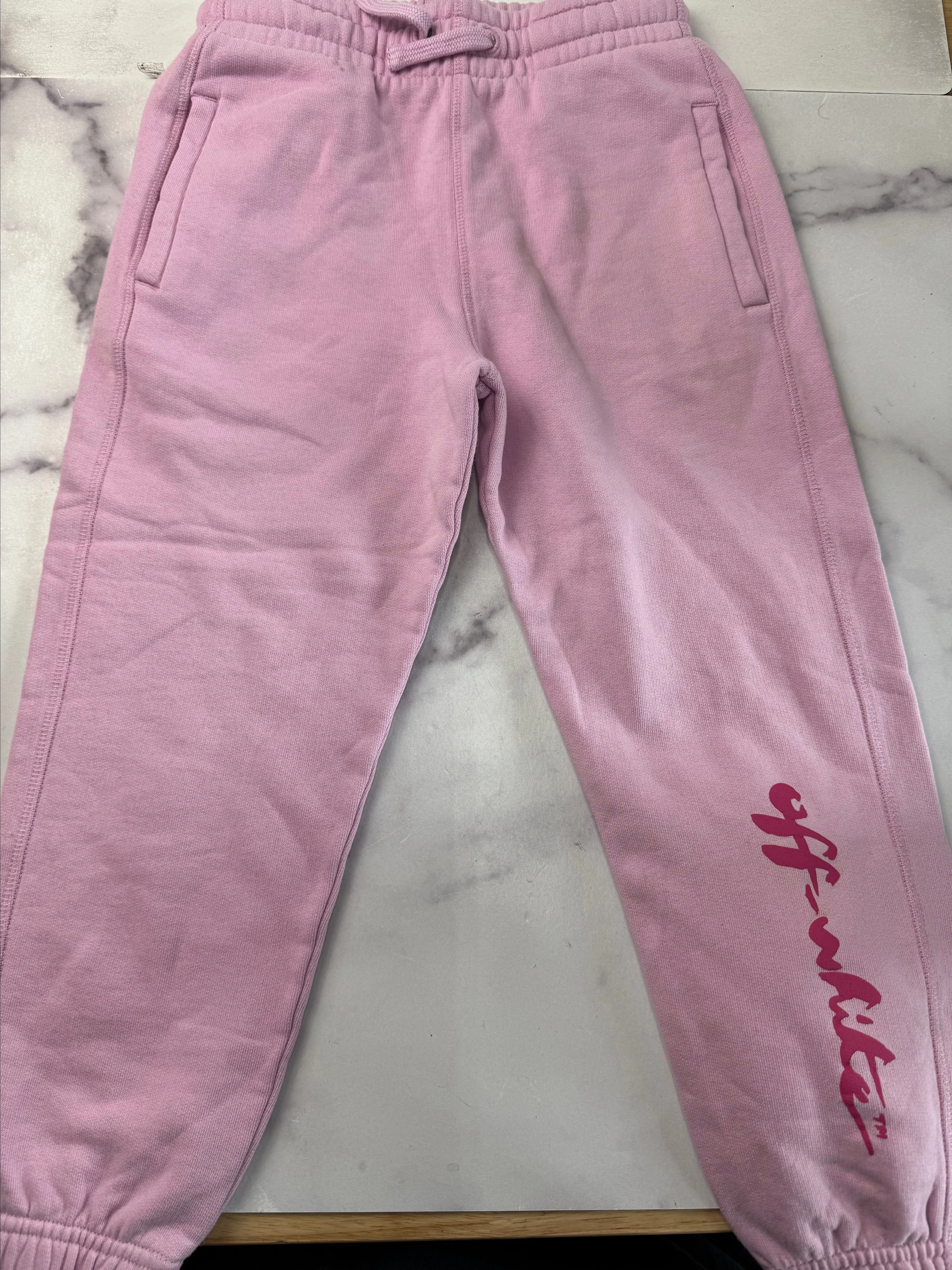 Product image for Off-White Kids Logo Sweatpants | Pink | Size 6 | $295+