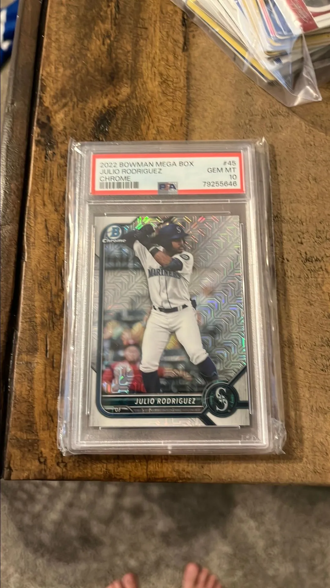Product image for Julio Rodriguez 2022 bowman mega box chrome PSA 10