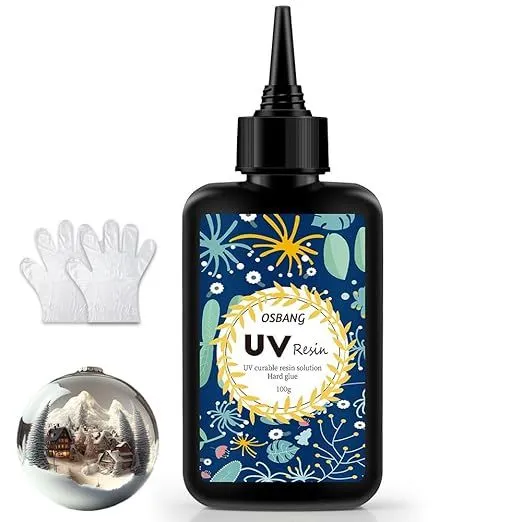 Product image for CRAFTS: Crystal Clear Hard UV Resin, Ultraviolet Fast Curing Resin - 100g