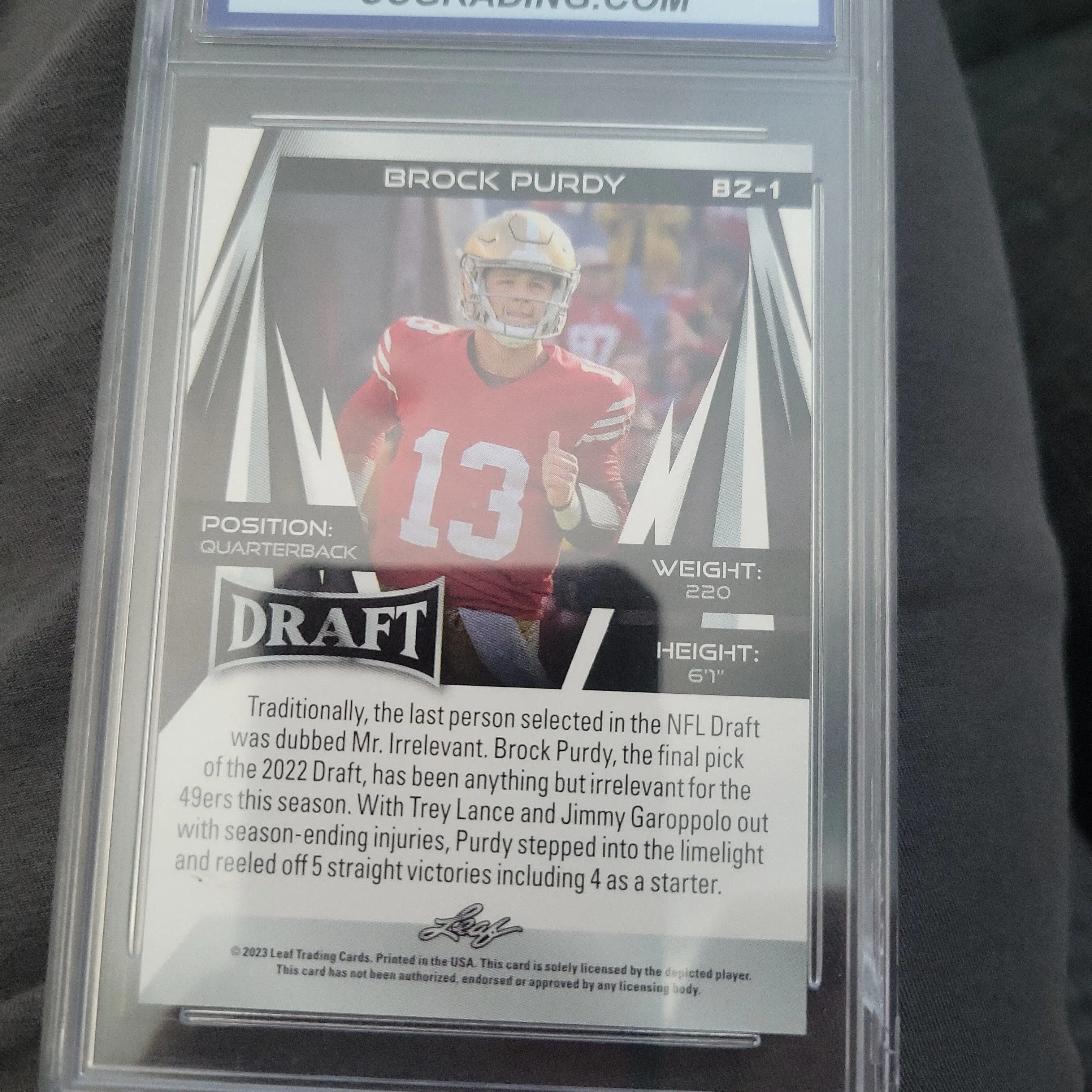 Brock Purdy Rookie Graded 10 Gem Mint 2023 Leaf #B2-1 49ers RC Draft   Whatnot: Shop, Sell, Connect