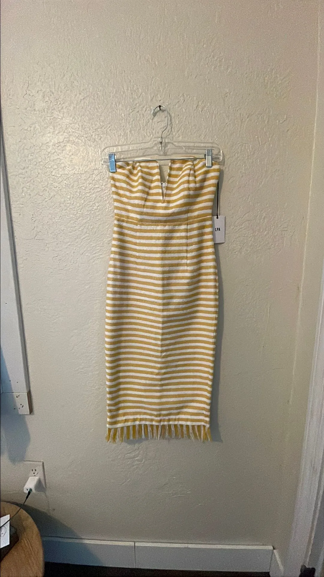 Product image for LPA striped midi dress w/ fringe