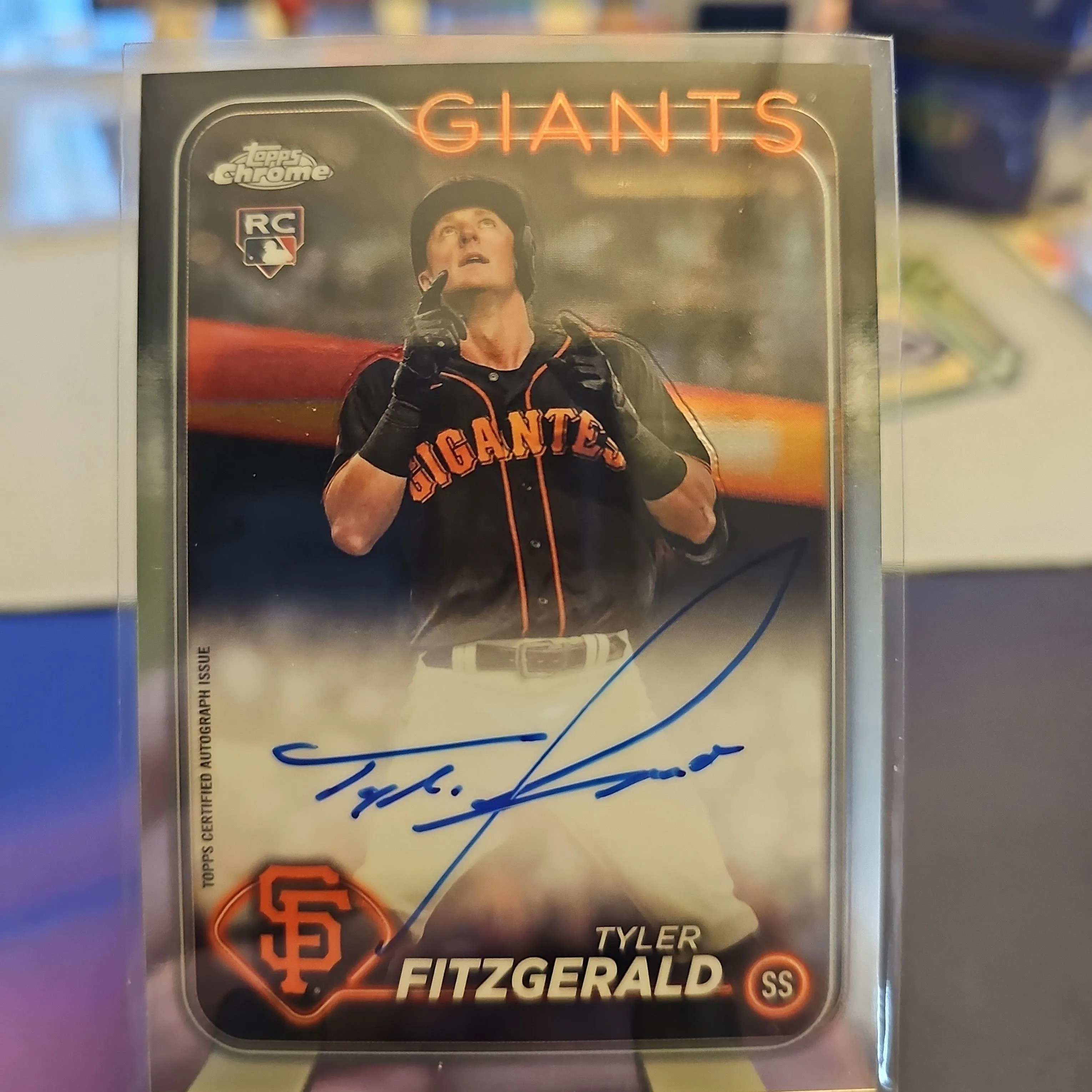 Product image for Tyler Fitzgerald - RC Auto 2024 Topps Chrome - Giants