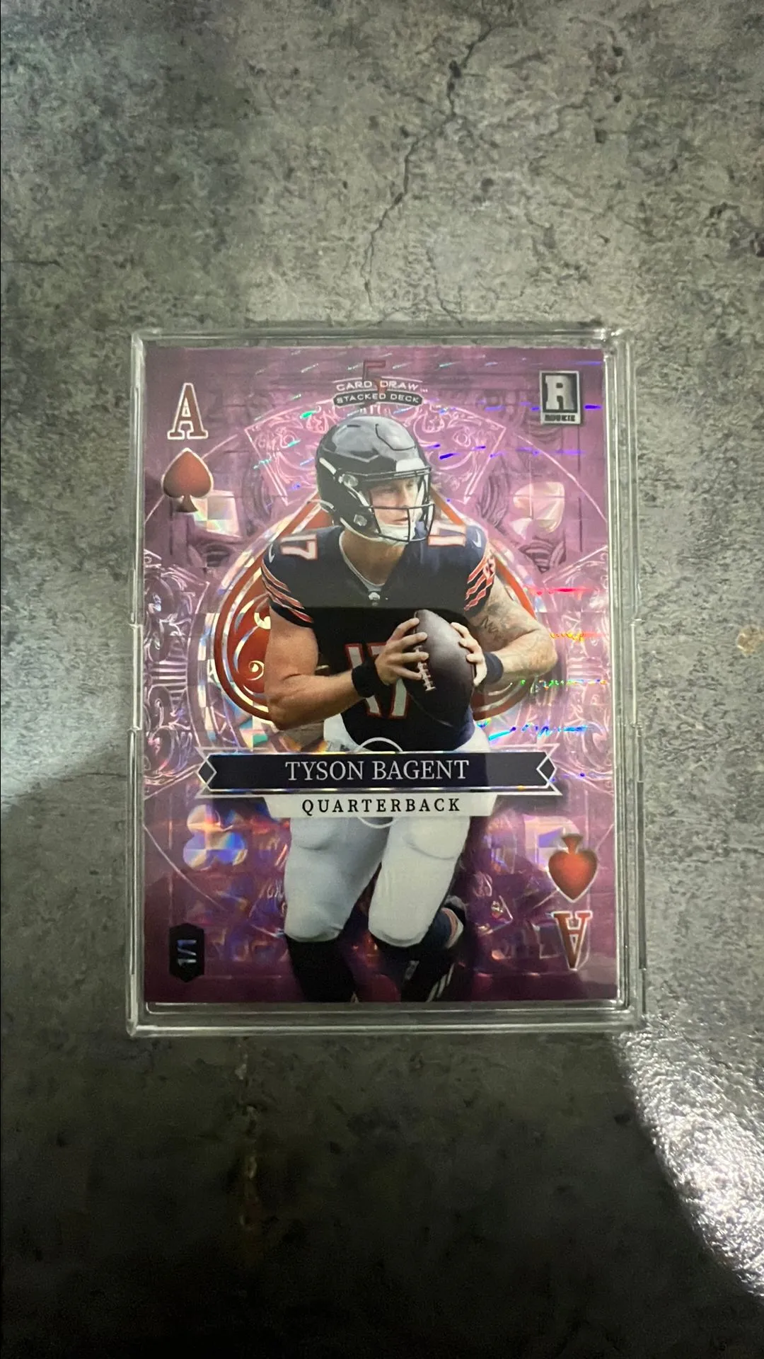 Product image for Wild Card 5 Card Draw SSP Tyson Bagent Pink 1/1