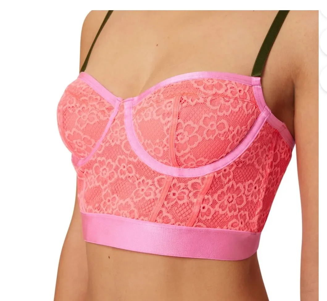 Product image for NWT parade XS pink bustier bra wired