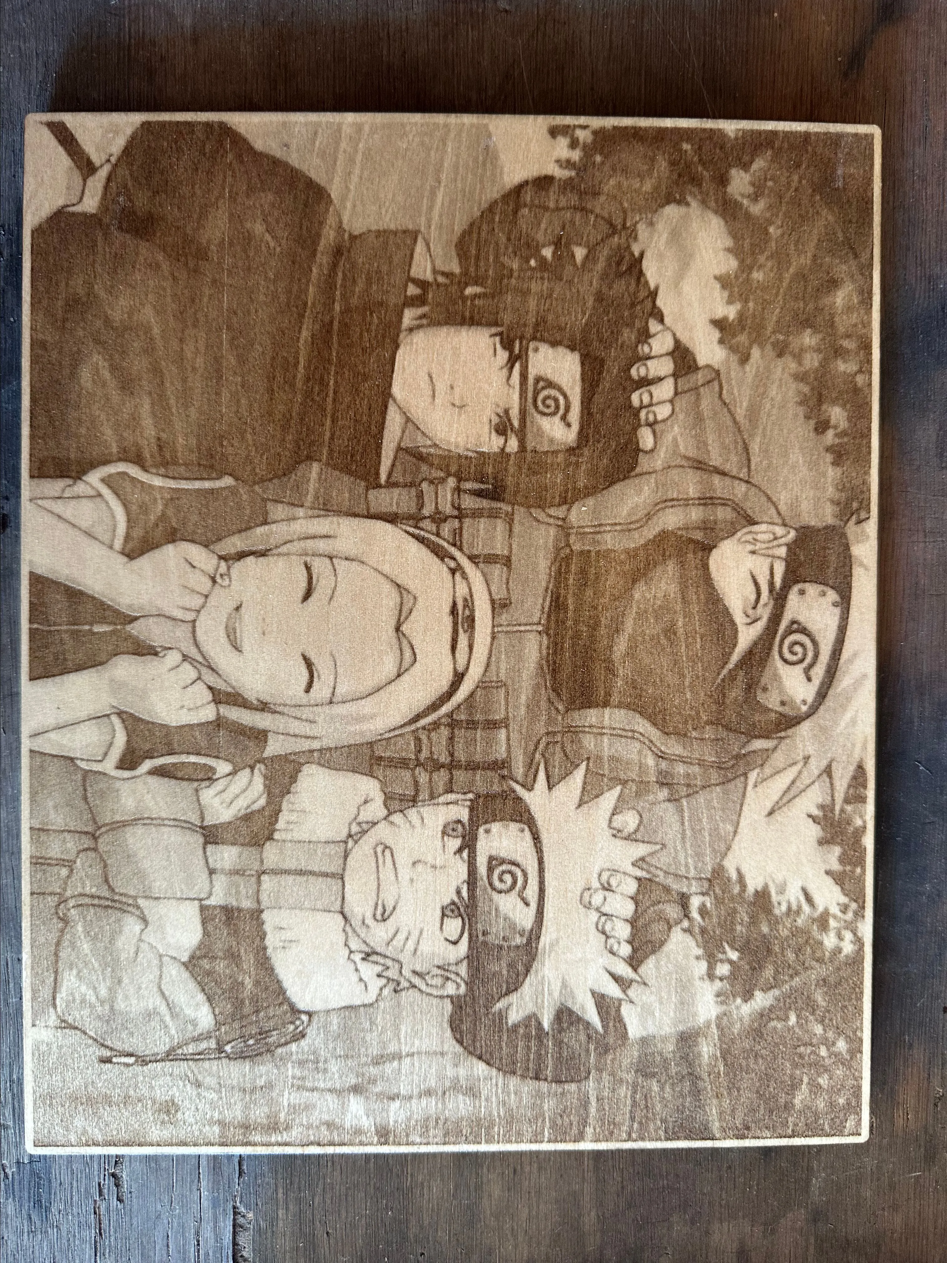 Product image for Naruto Team 7 wood engraving