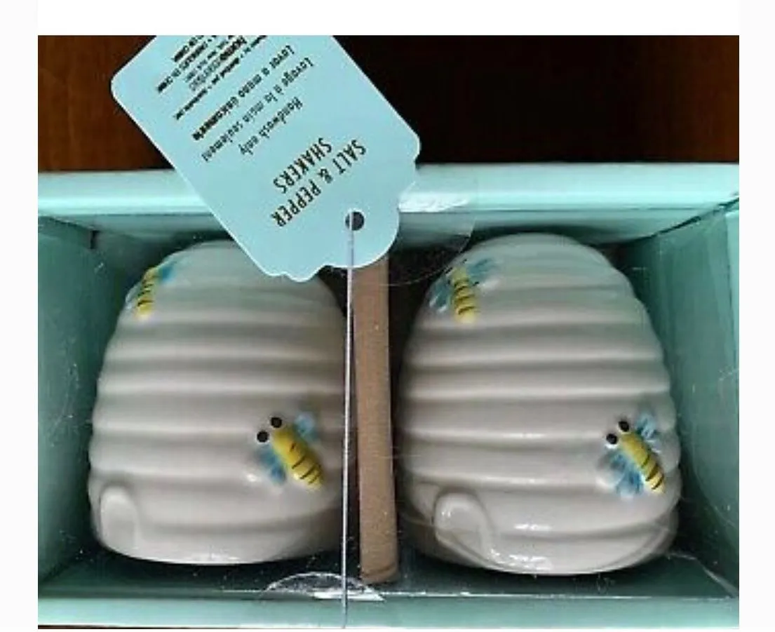 Product image for Bee Hive with Bees Salt and Pepper Shakers
