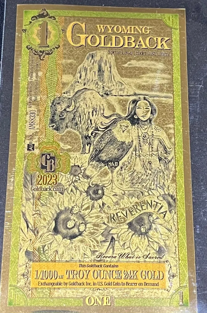 Product image for _2023 Wyoming 1 Goldback (Normal)