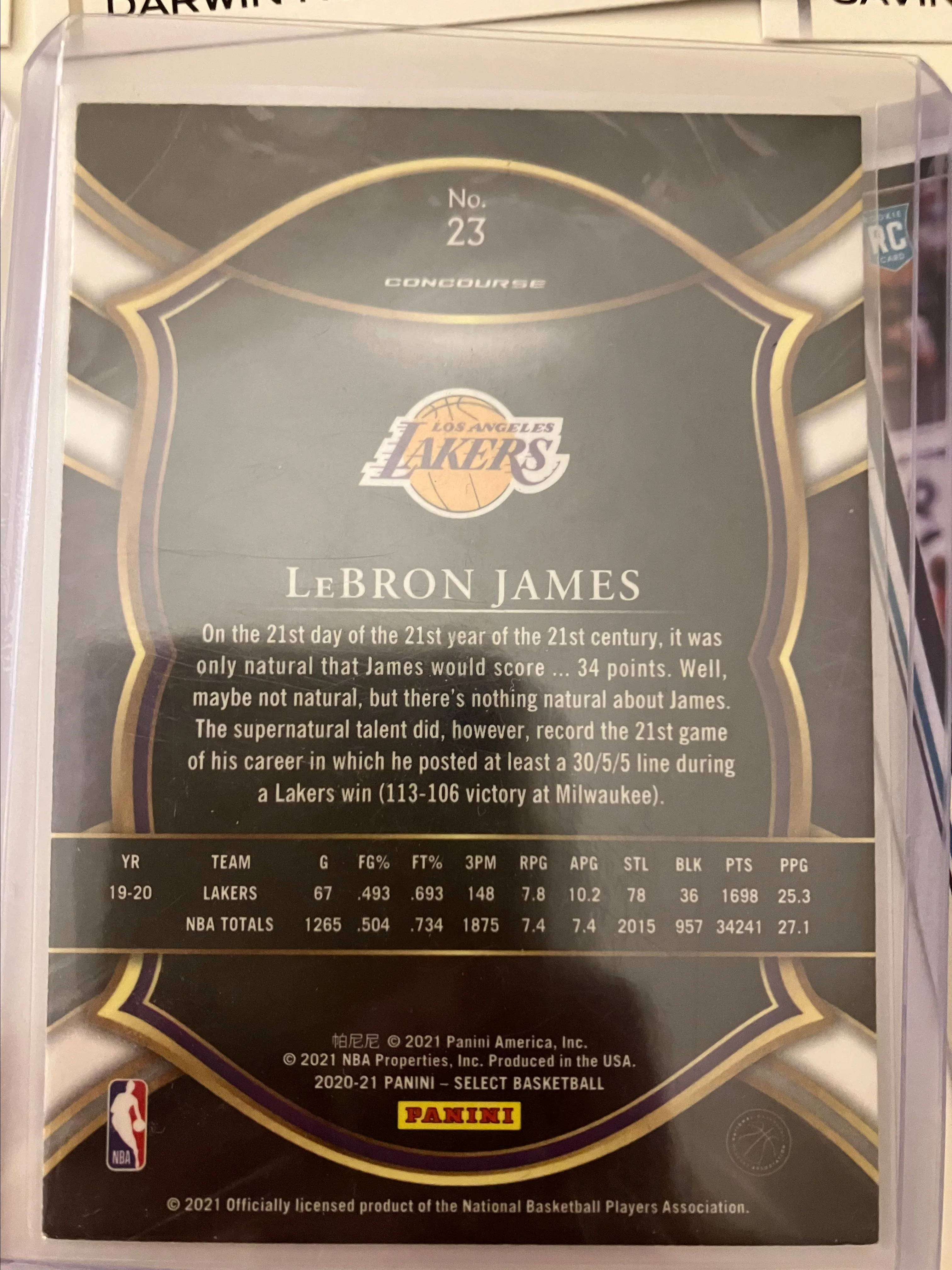 Product image for LeBron James blue prizm select
