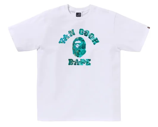 Product image for Bape x VGM College Tee White - size S, M, L