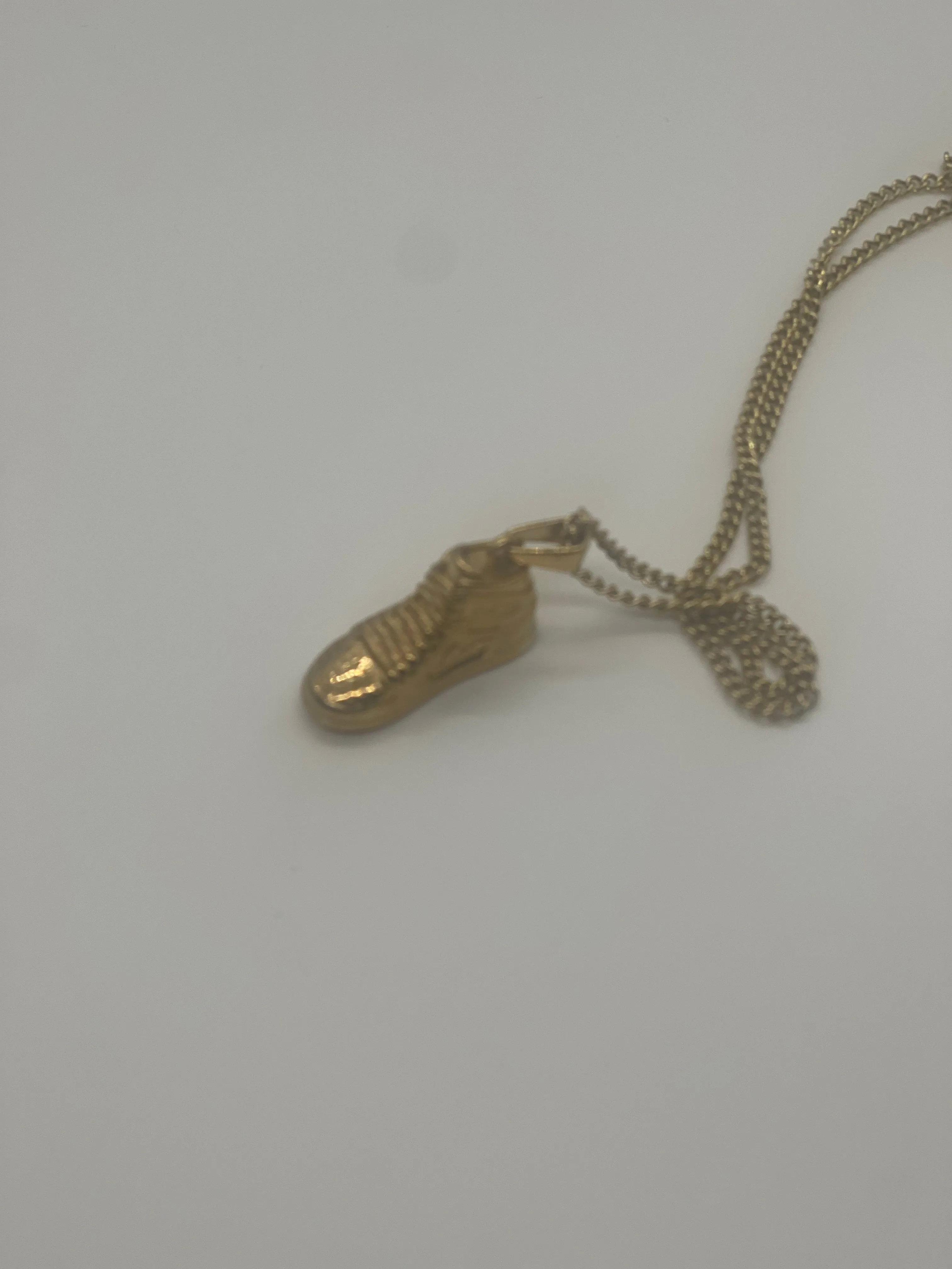 Product image for 14kt gold plated air Jordan 1 shoe pendant and chain