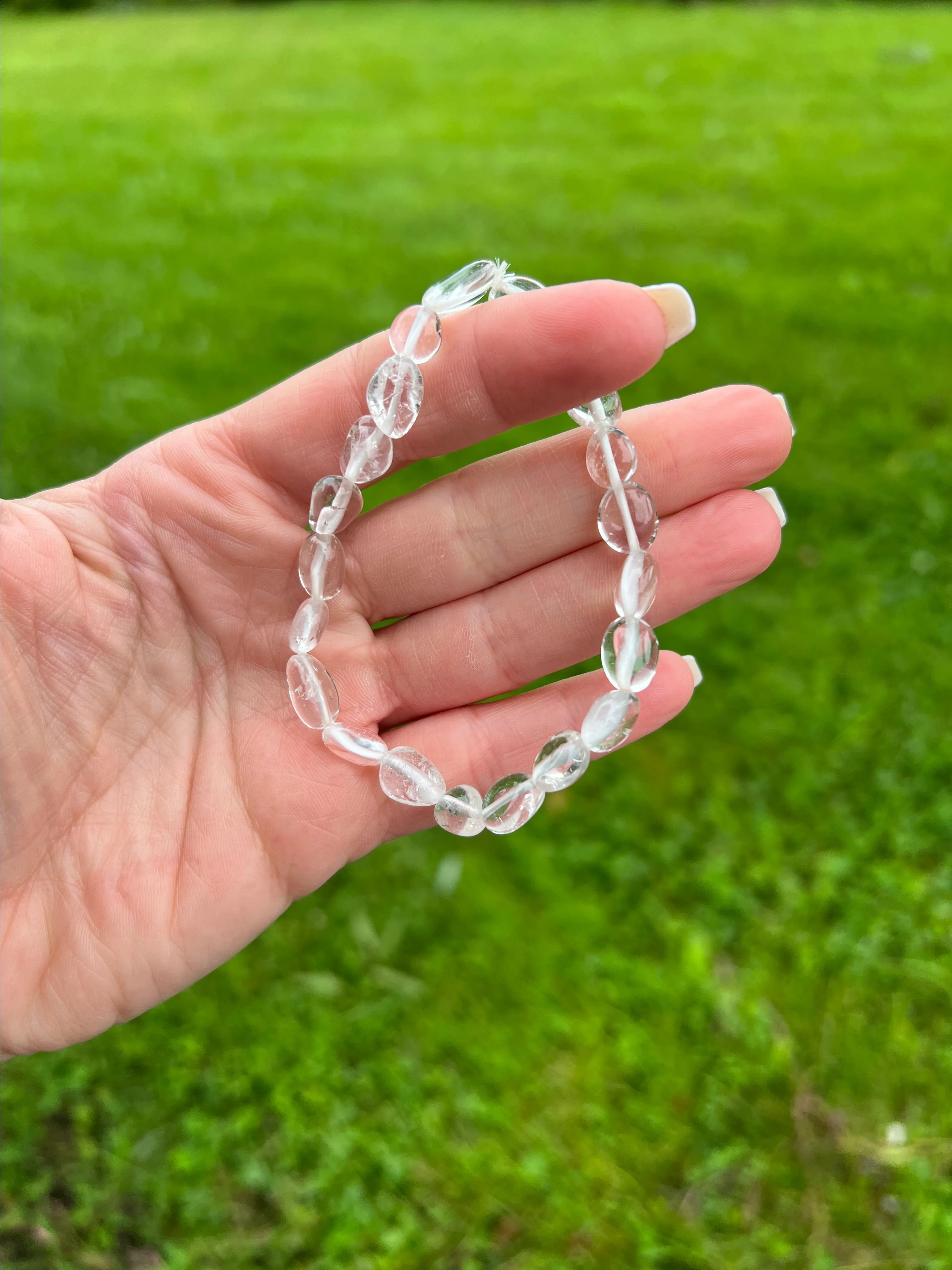 Product image for Clear Quartz Crystal Nugget Stretch Bracelet