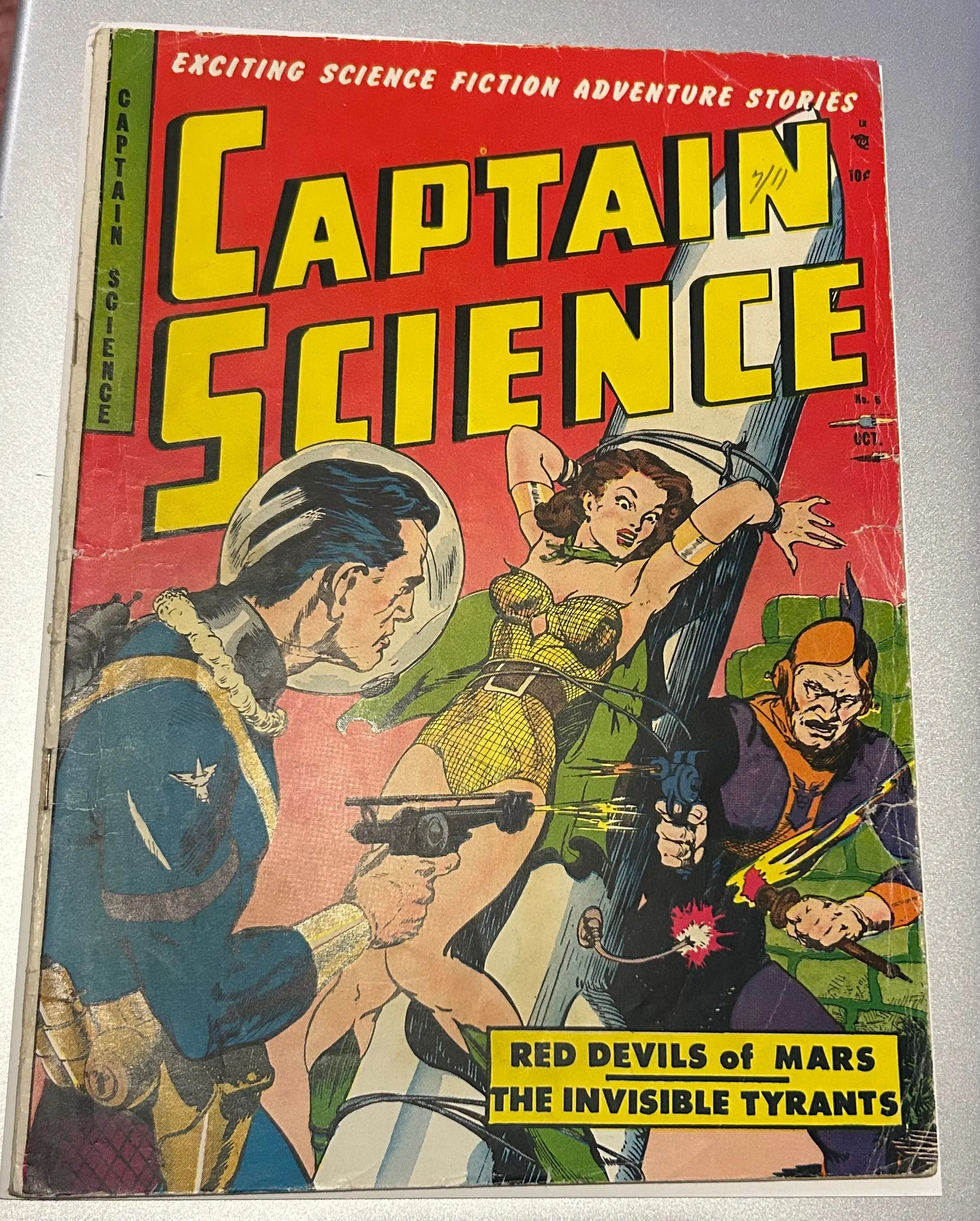 Product image for Captain Science #6 1951 Rocket Bondage Cover! Solid Copy