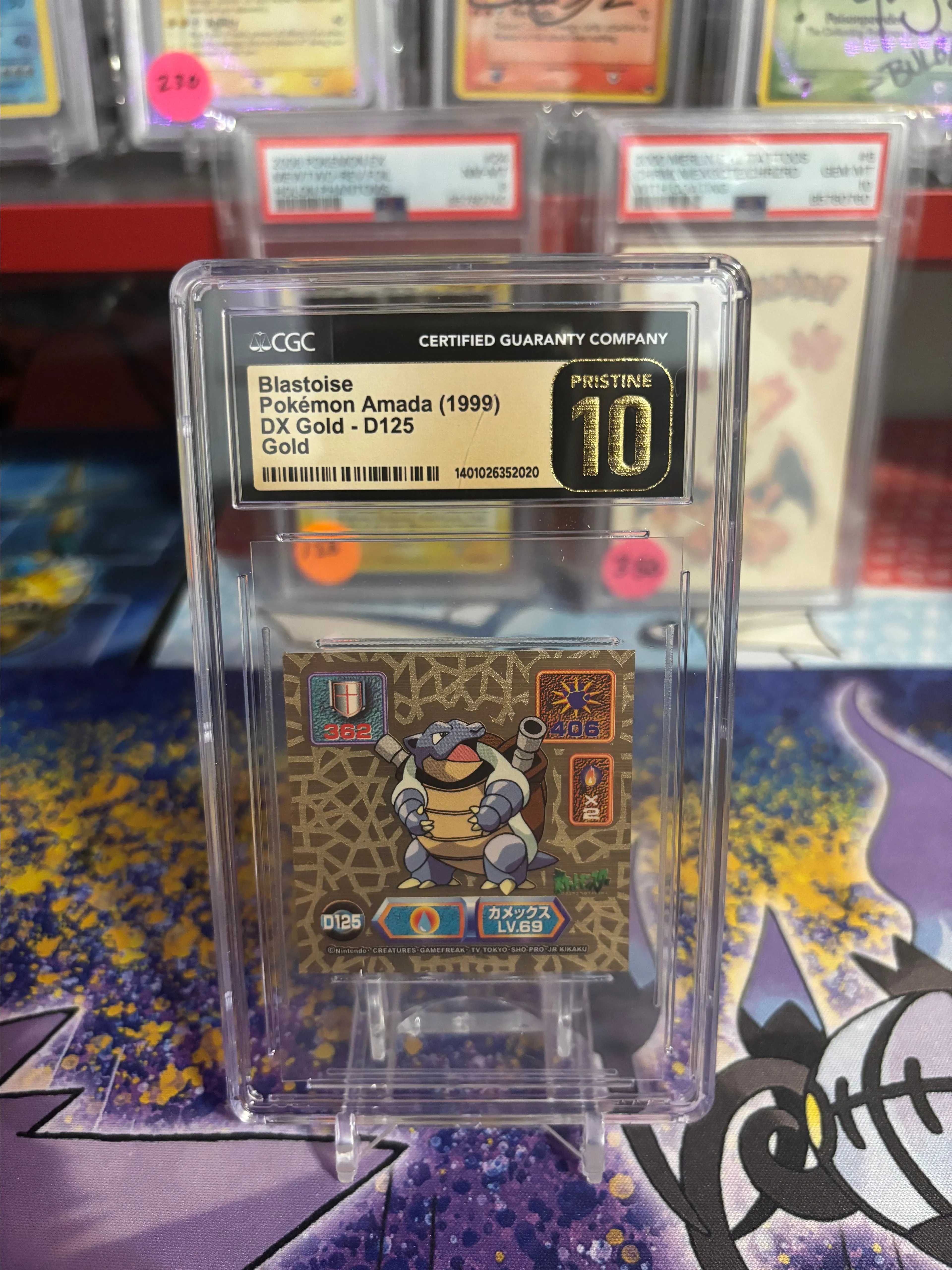Product image for CGC Prestine 10 Blastoise Gold amada LOW POP