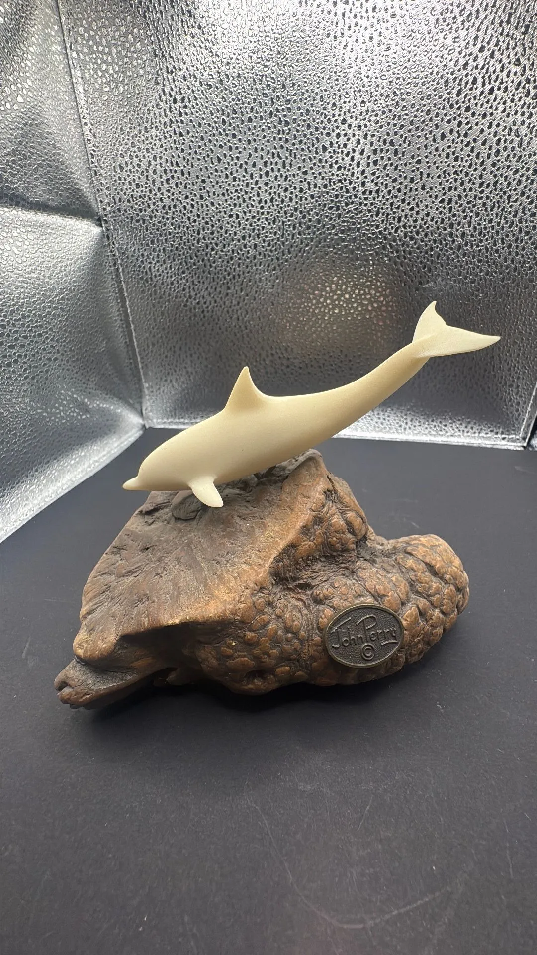 Product image for John Perry mounted dolphin sculpture