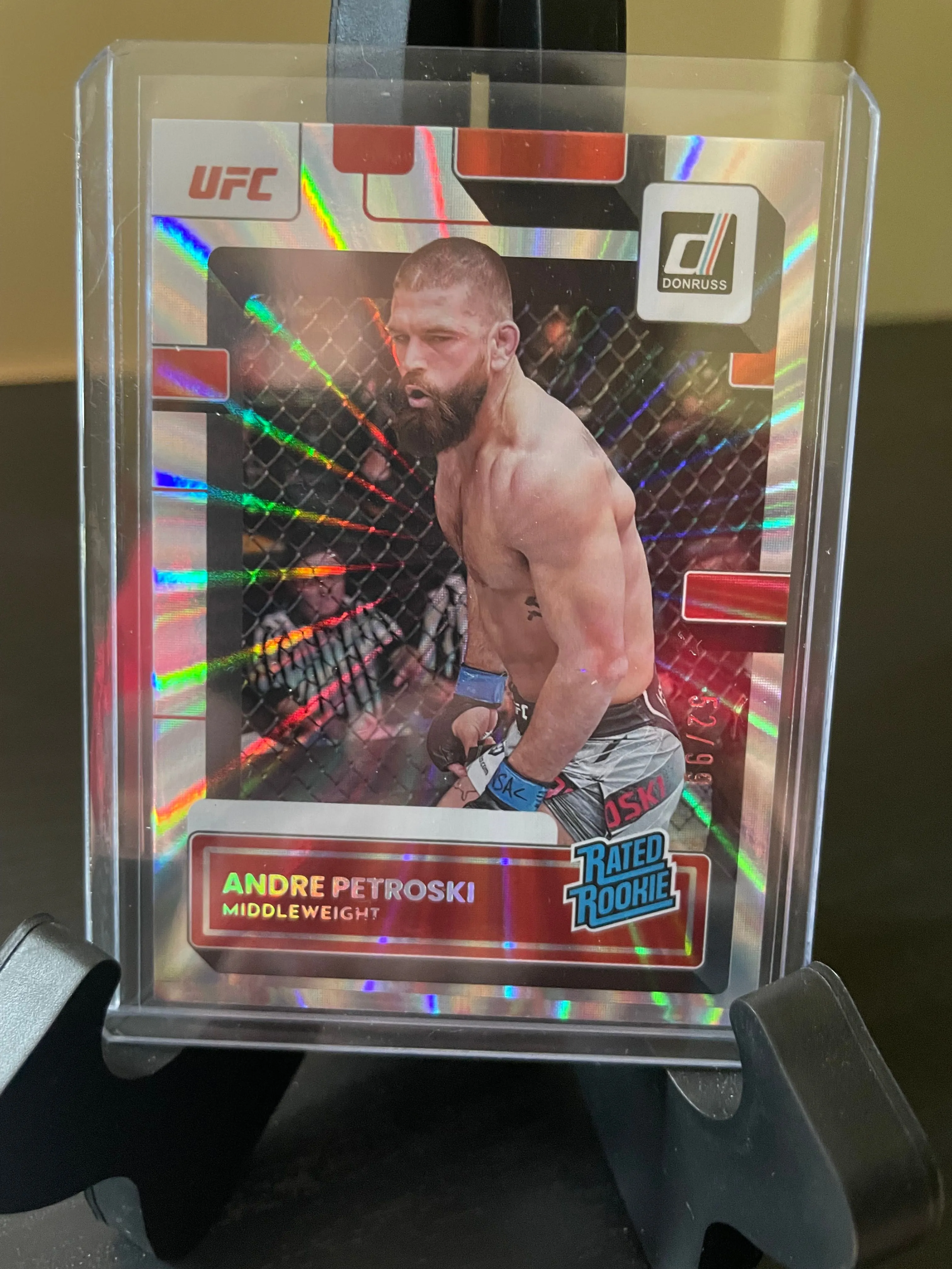 Product image for 2023 Donruss UFC Rated Rookie Andre Petroski Holo Silver /99