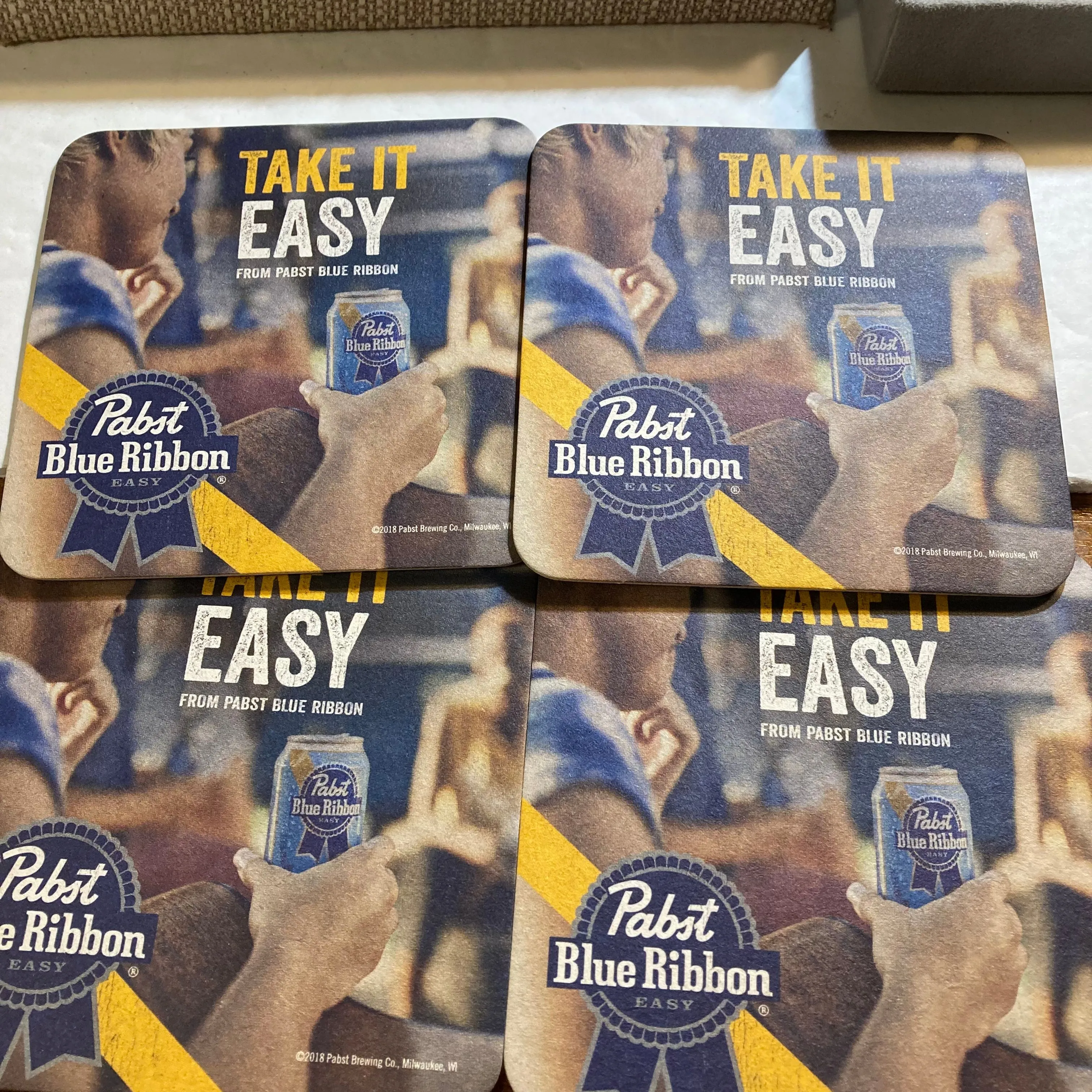 Product image for New Pabst Blue Ribbon Bar Restaurant Coasters