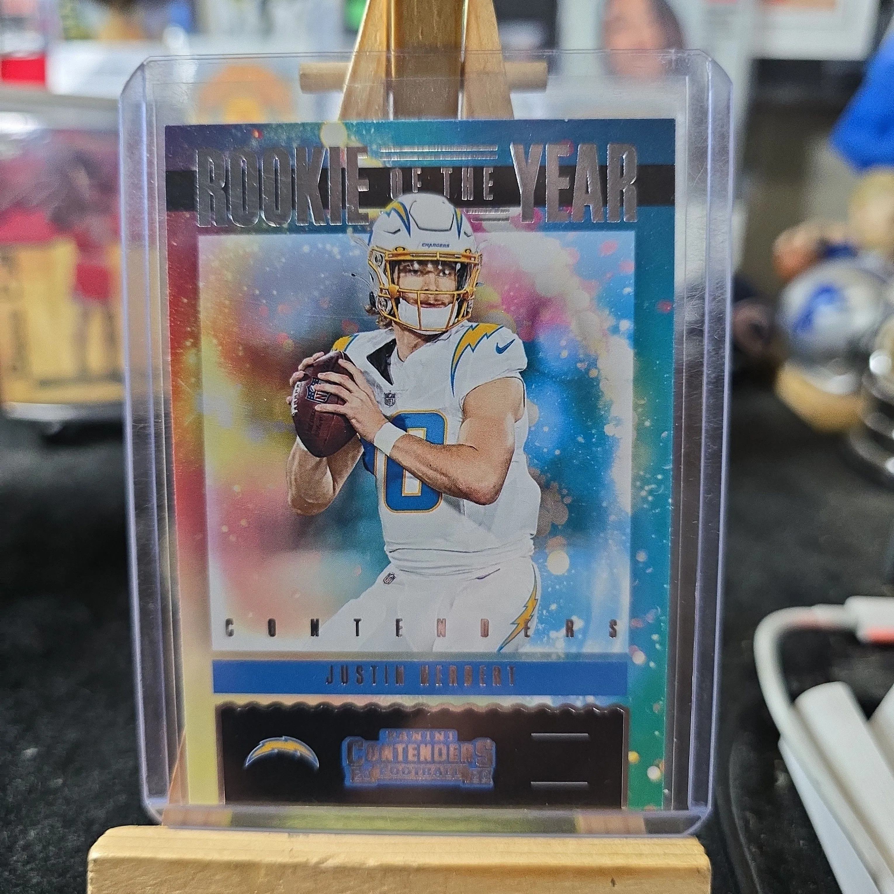 Product image for 2020 panini contenders JUSTIN HERBERT RC rookie of the year