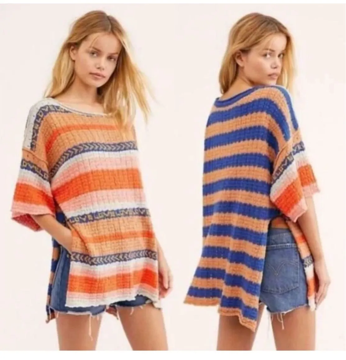 Product image for Free People Hidden Love Sweater Short Sleeve Size S