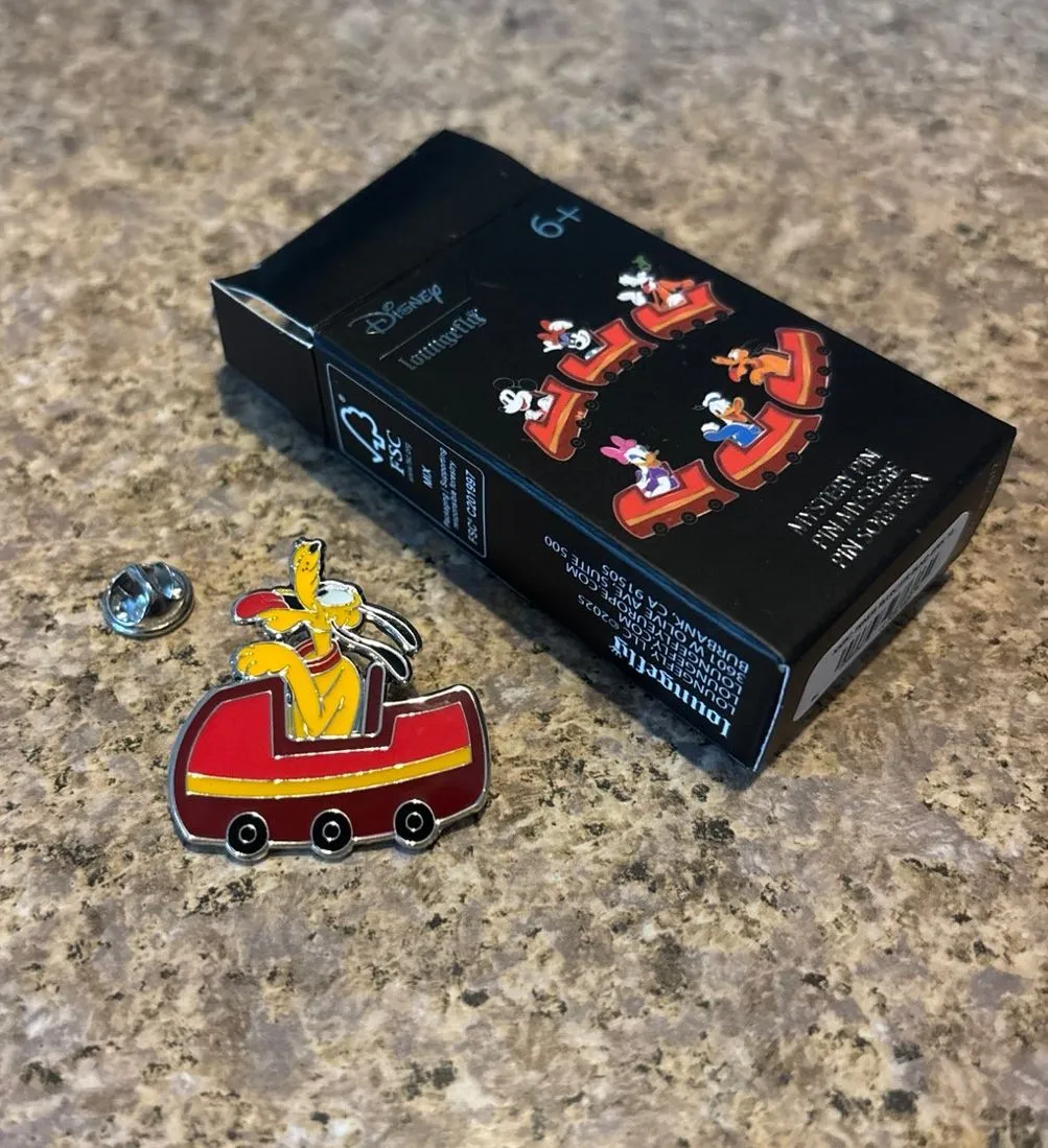 Product image for Loungefly Disney Mickey Mouse & Friends Roller Coaster Enamel Pin - Pluto