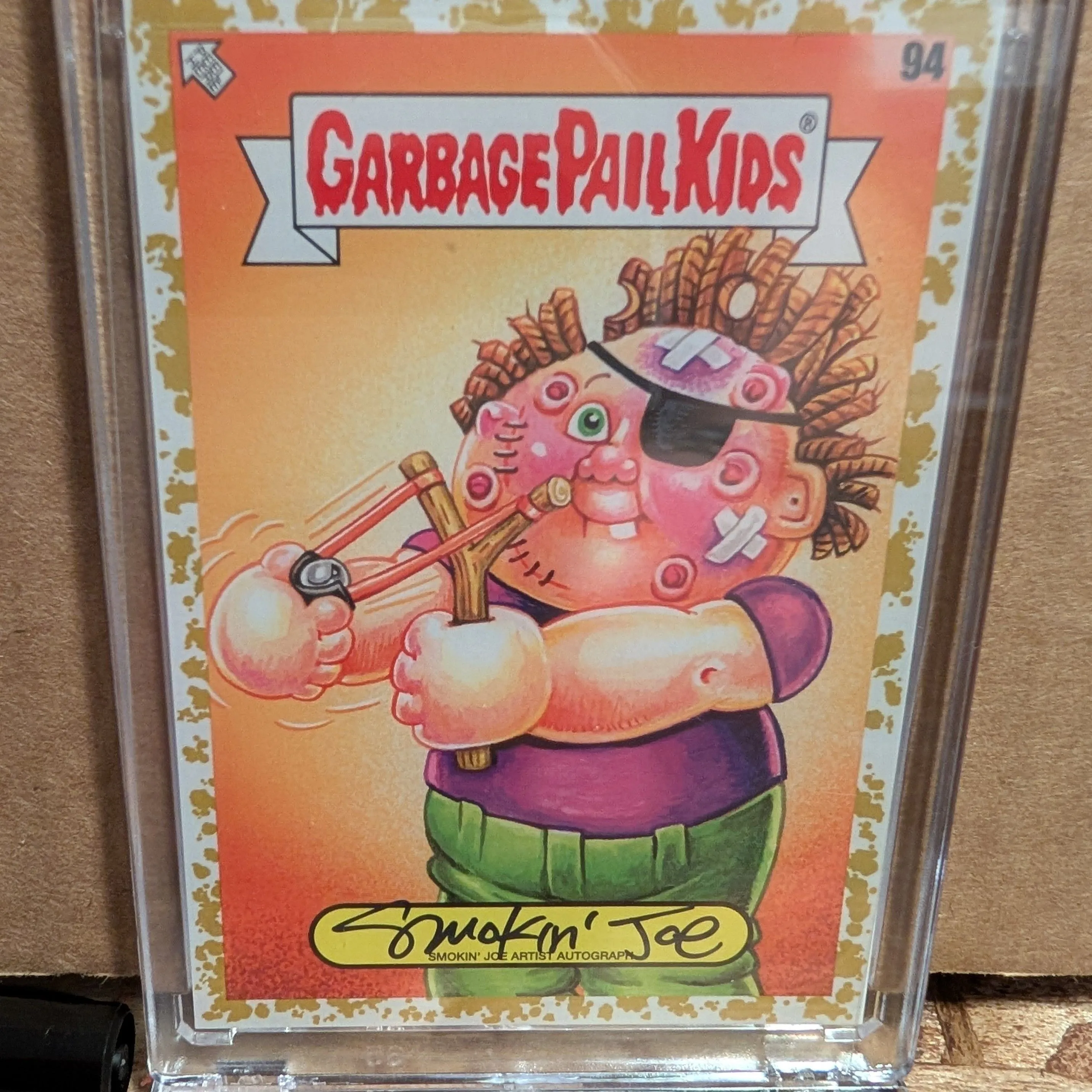 Product image for 2024 Topps Garbage Pail Kid #94 "Smokin' Joe" autograph/50