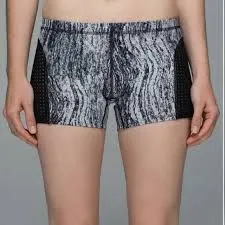 Product image for Lululemon Water: Sweat 2 Swim Water Short Texture Twist White Black / Black 8