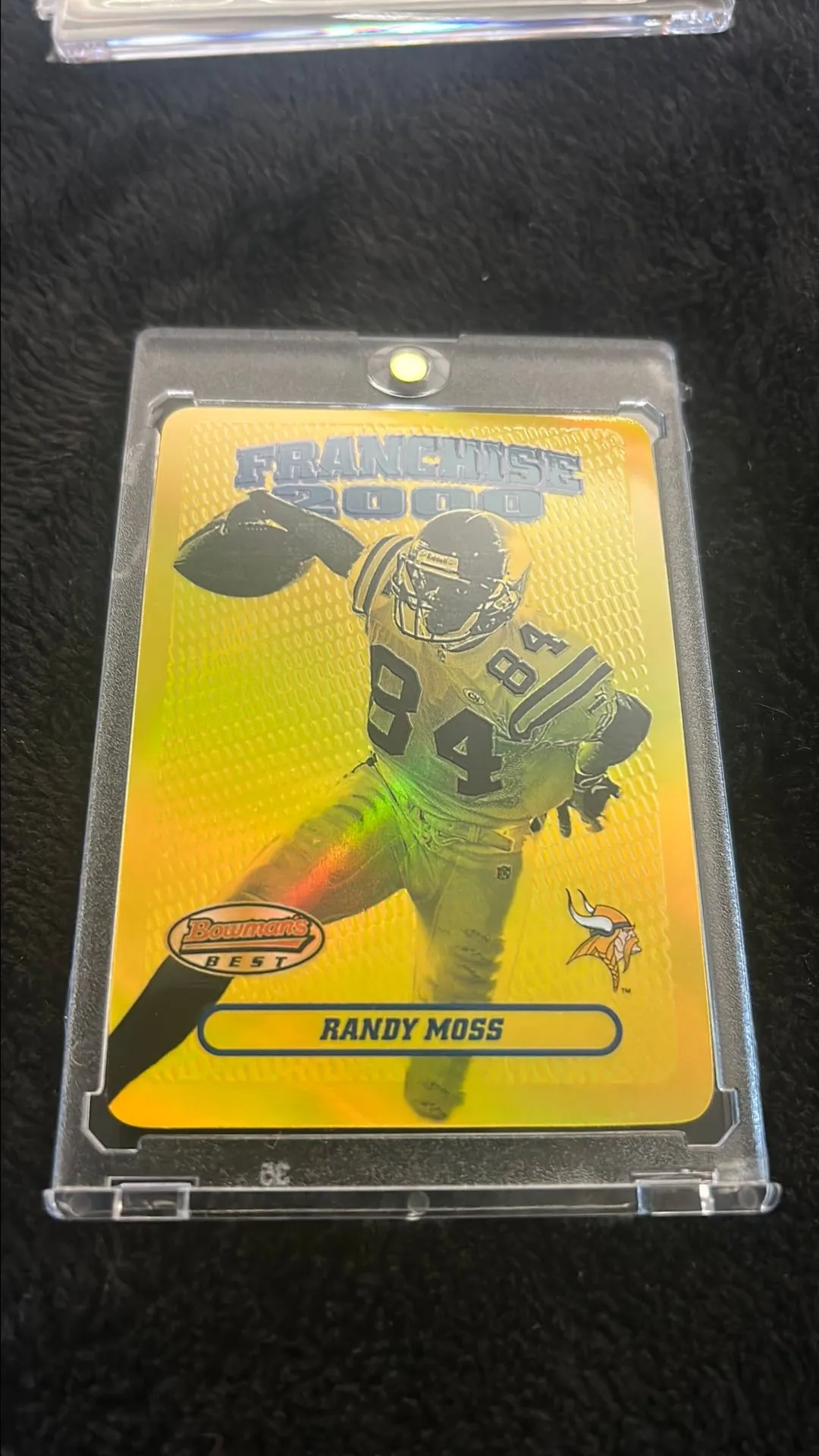 Product image for Randy Moss - 2000 Bowman's Best Franchise 2000 Gold Die cut