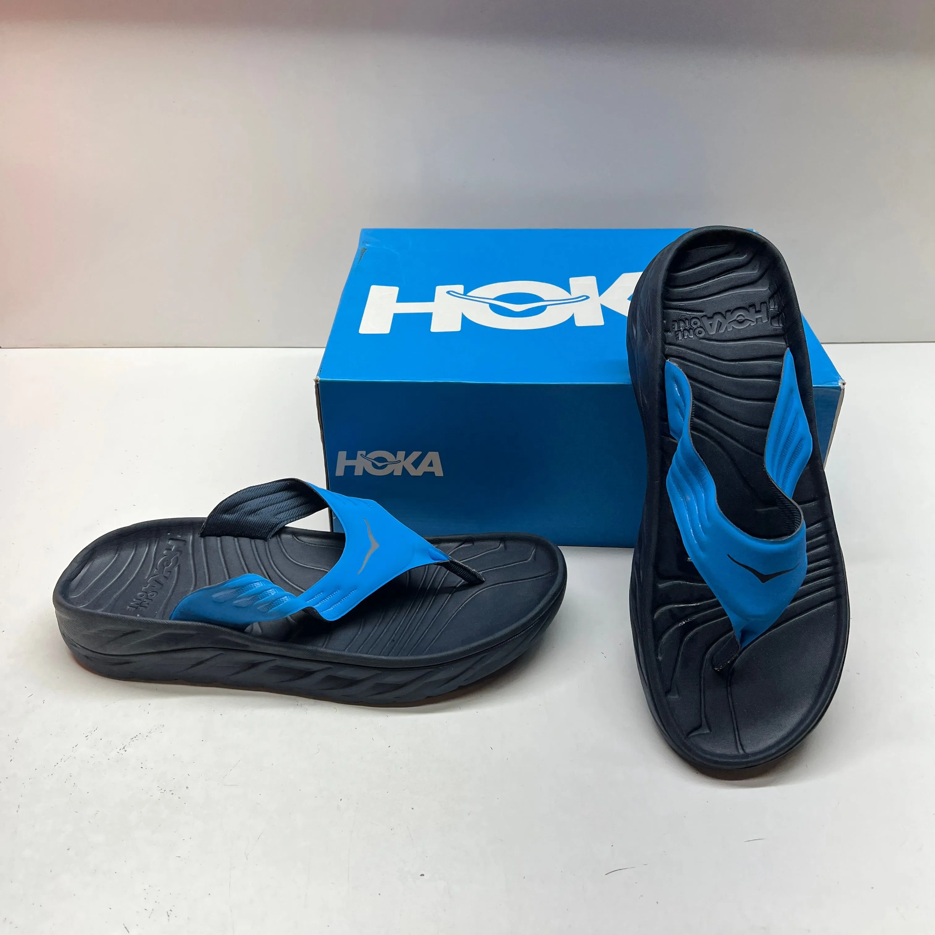 Product image for HOKA One One Ora Recovery Flip Flop 1099675-DBOSP Blue Navy Sandals Shoe Mens 13