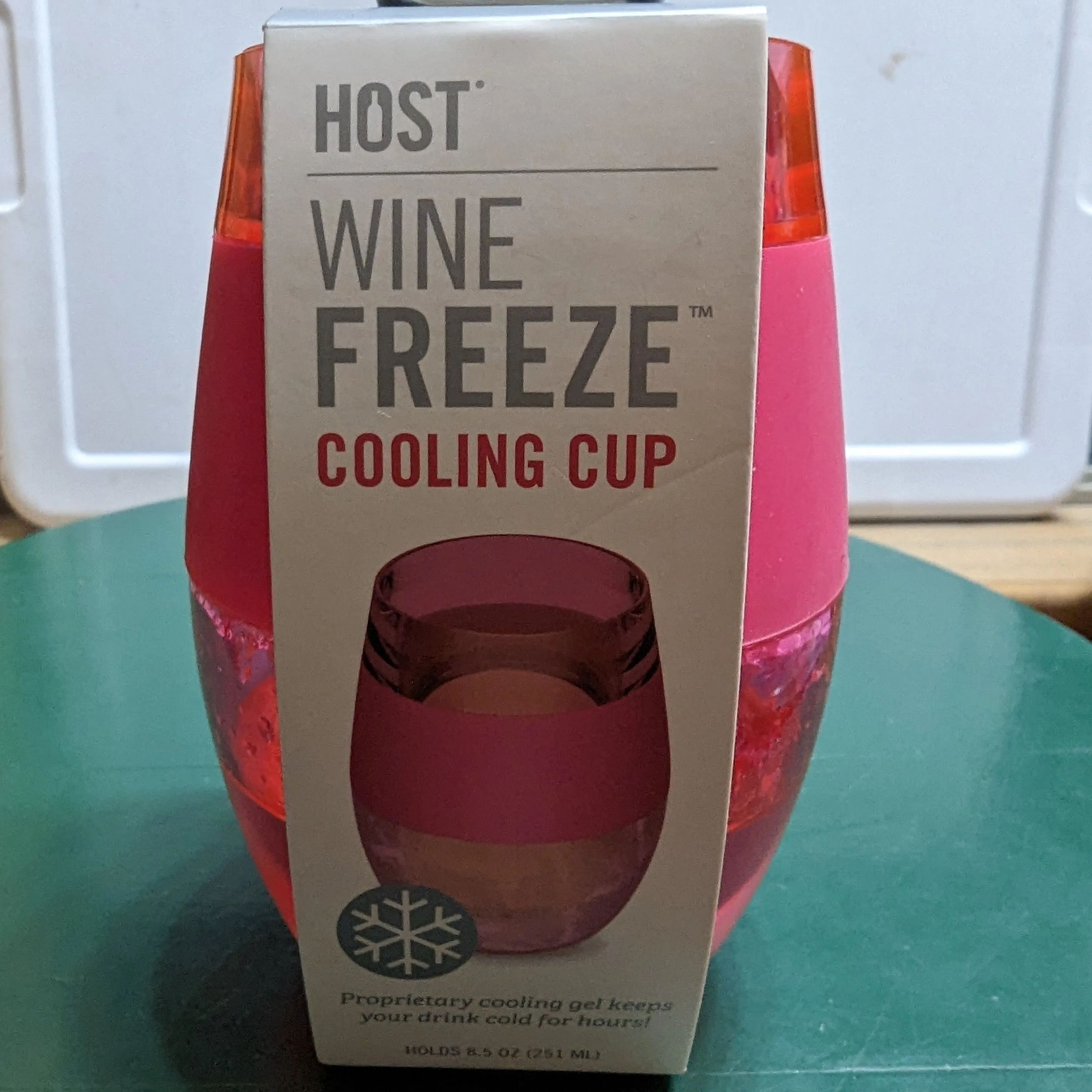 Product image for Wine Freeze Cooling Cup, Double Wall Insulated Freezable Drink Chilling Tumbler with Freezing Gel