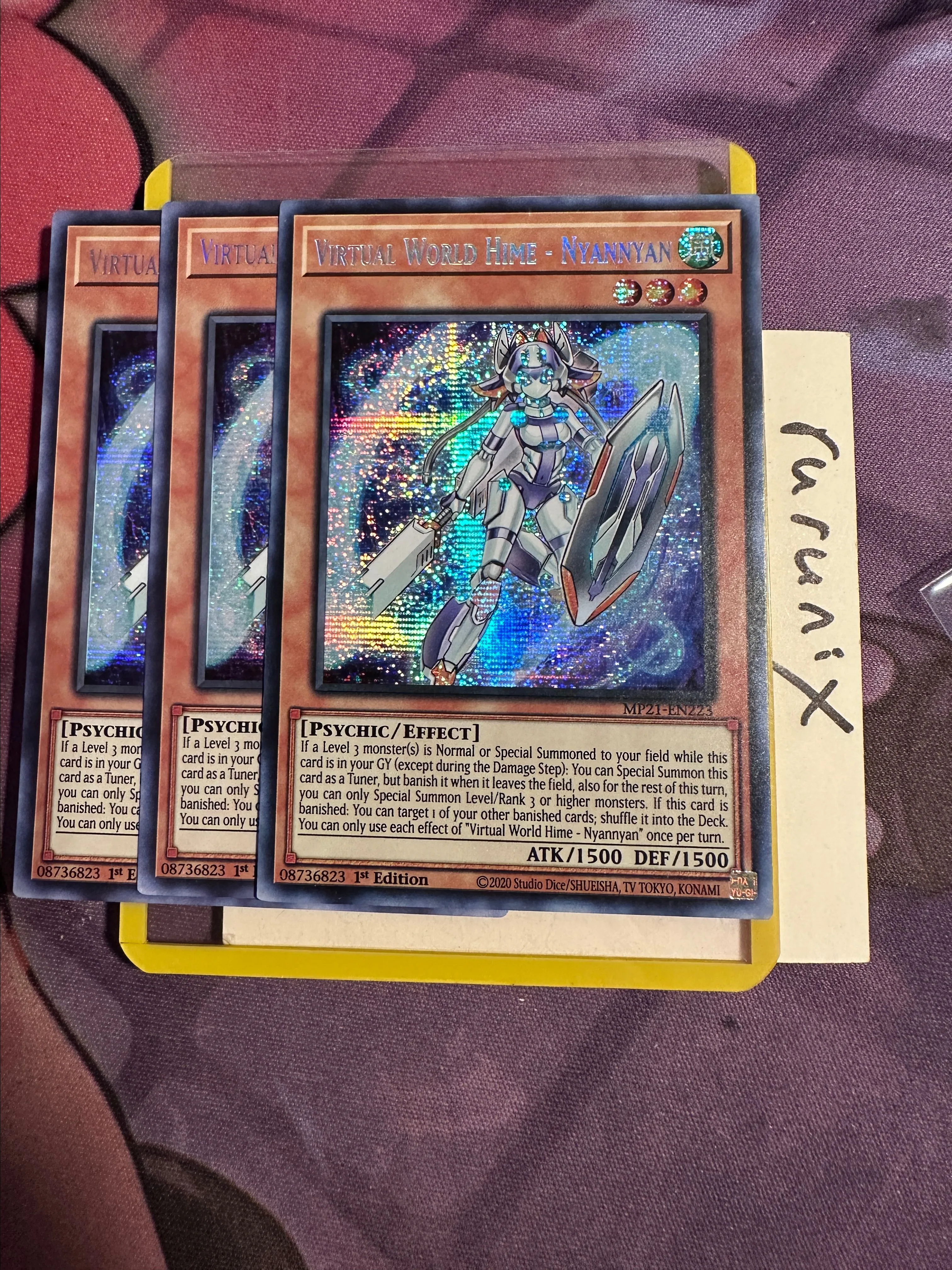 3x Yugioh Virtual World Hime Nyannyan MP21-EN223 Prismatic Secret Rare 2021  Tin of Ancient Battles (MP21)  Whatnot: Shop, Sell, Connect