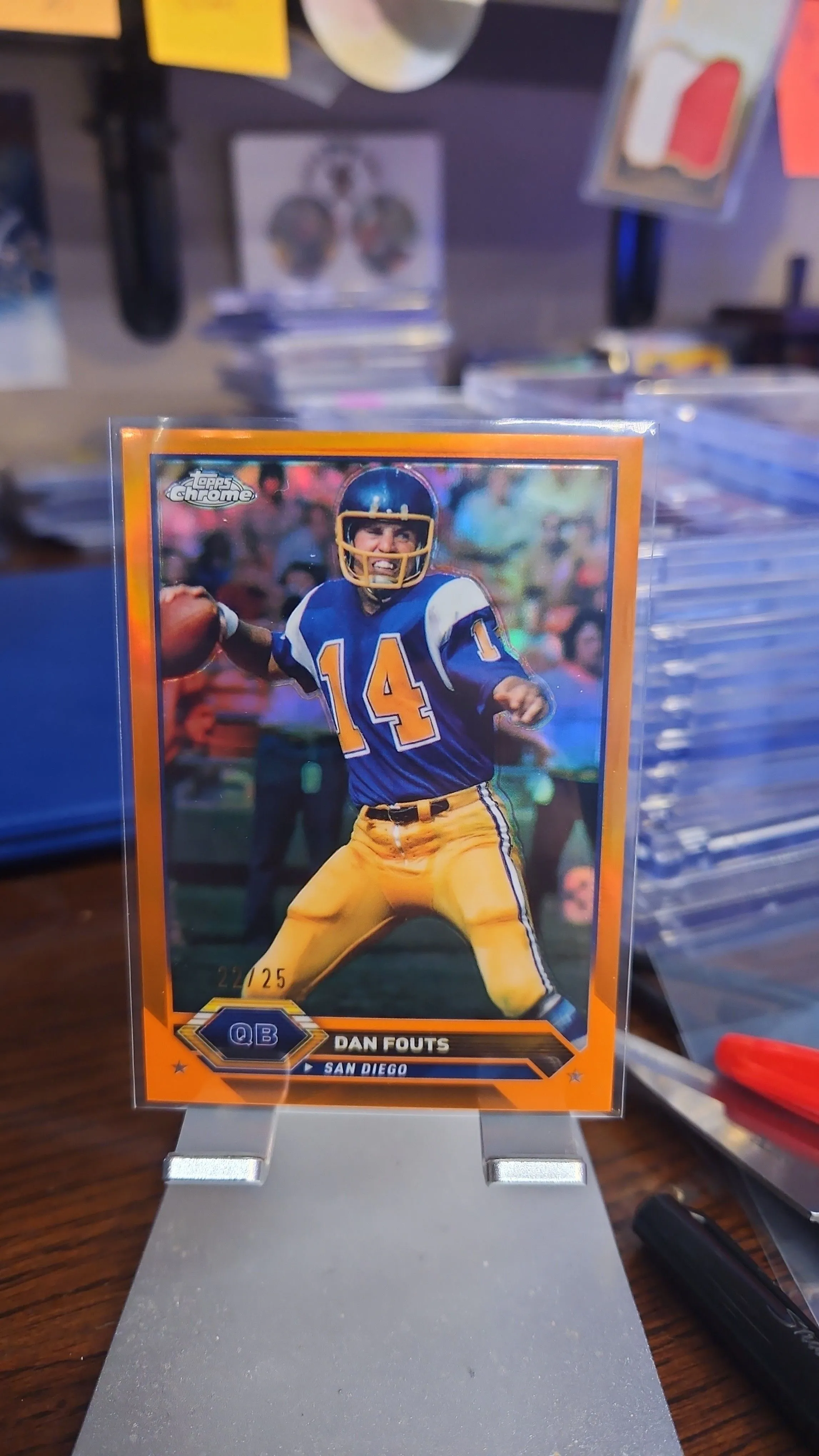 Product image for Dan Fouts #d 22/25..2024 Topps Chrome Orange...Chargers