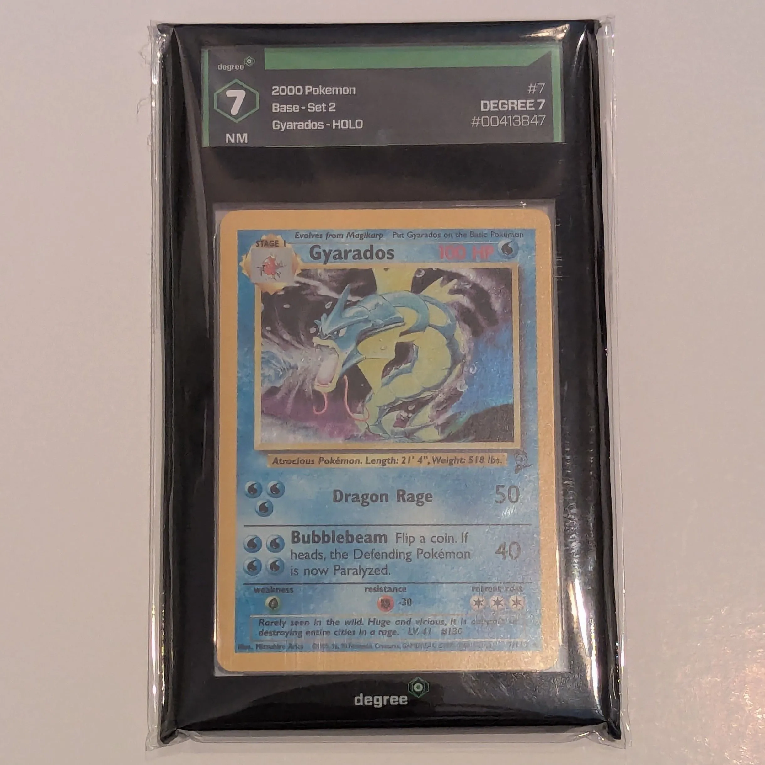 Pokemon Card (US) Gyarados 7 Holo Base Set 2 Degree Graded 7  Whatnot:  Shop, Sell, Connect
