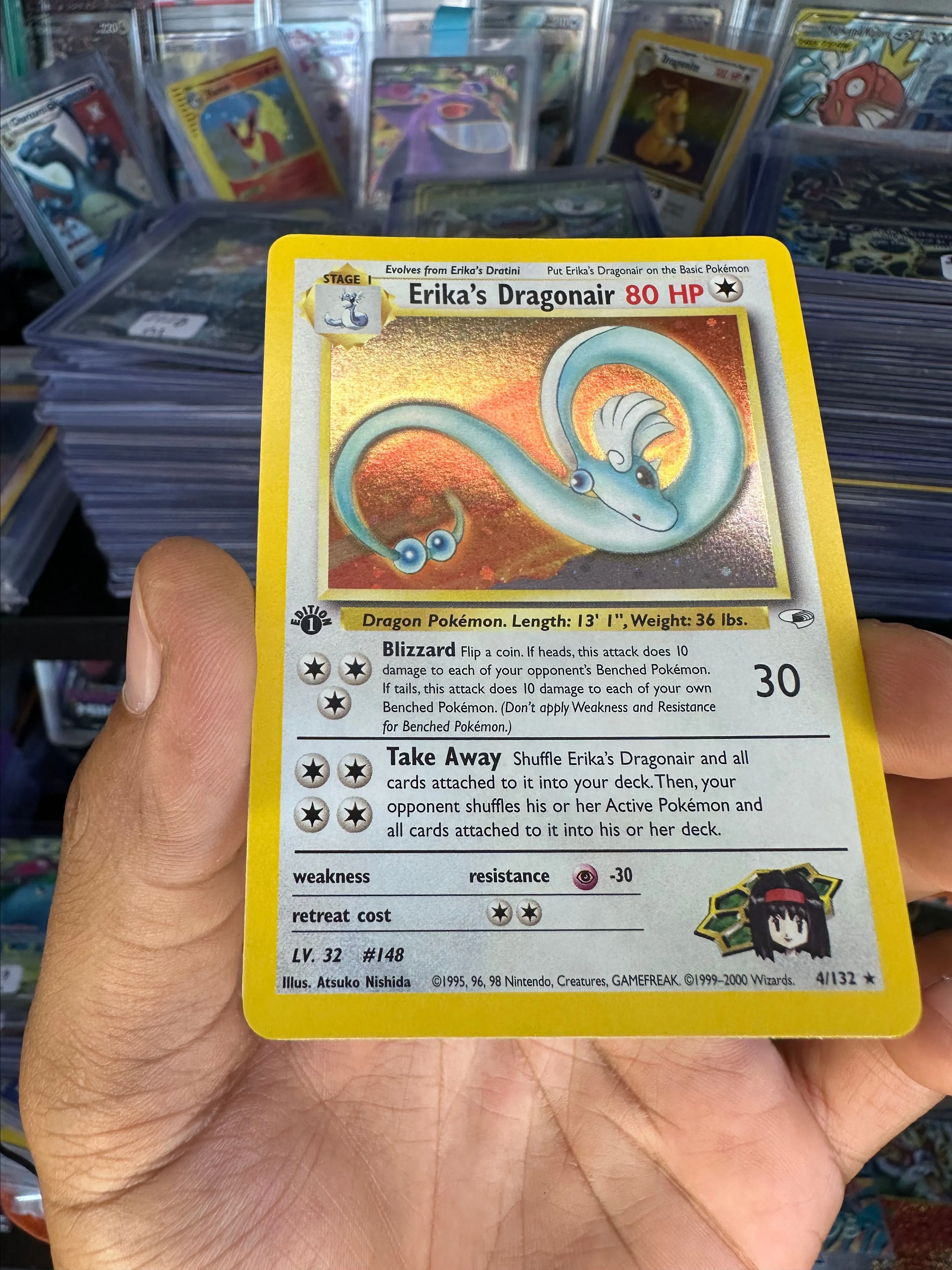 1st ED Erika's Dragonair holo #4 - Gym Heroes  Whatnot: Shop, Sell, Connect