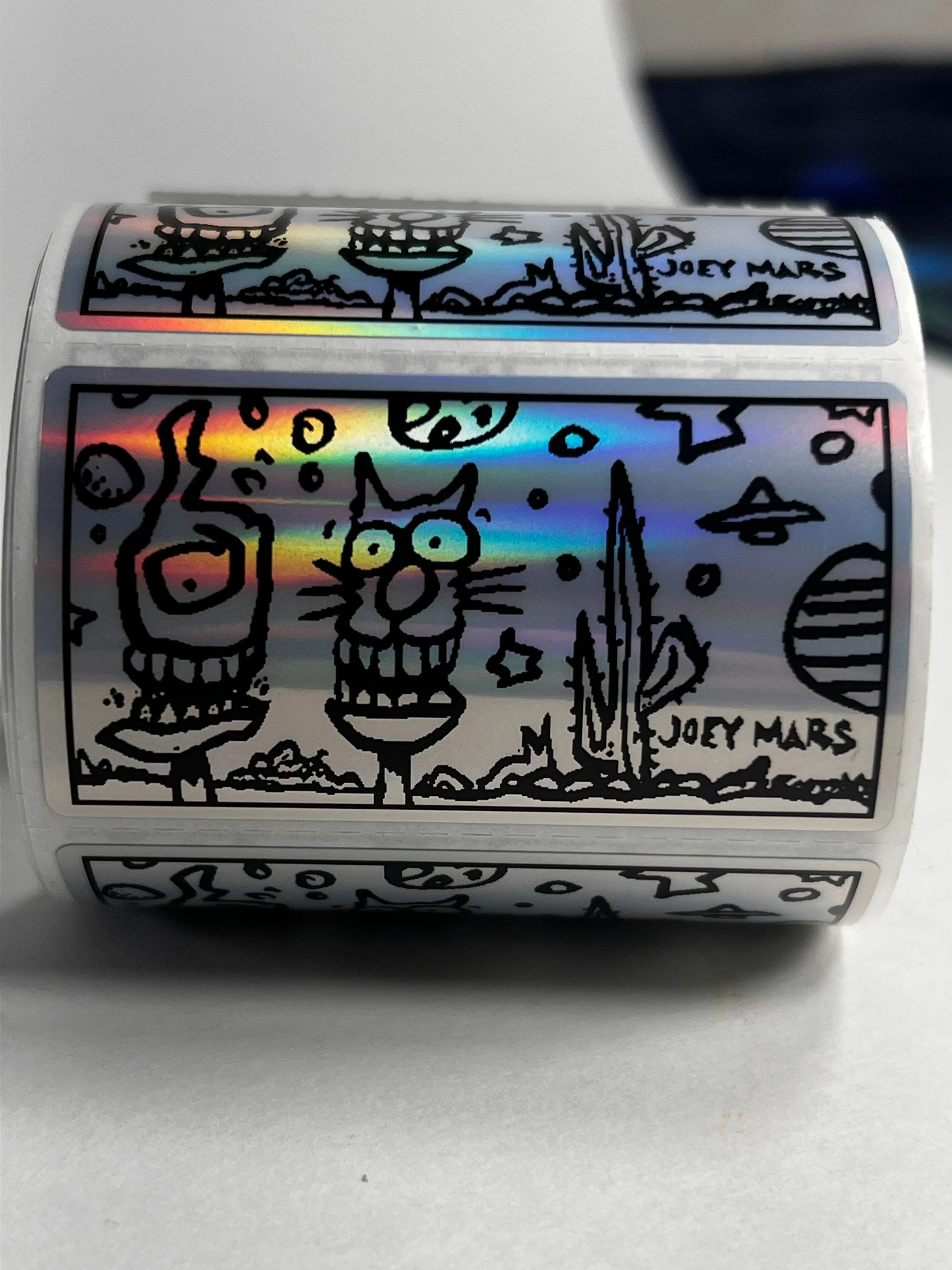 Product image for 50 Pack of Desert Nights 2.25x1.25 Inch Hologram Stickers by Joey Mars