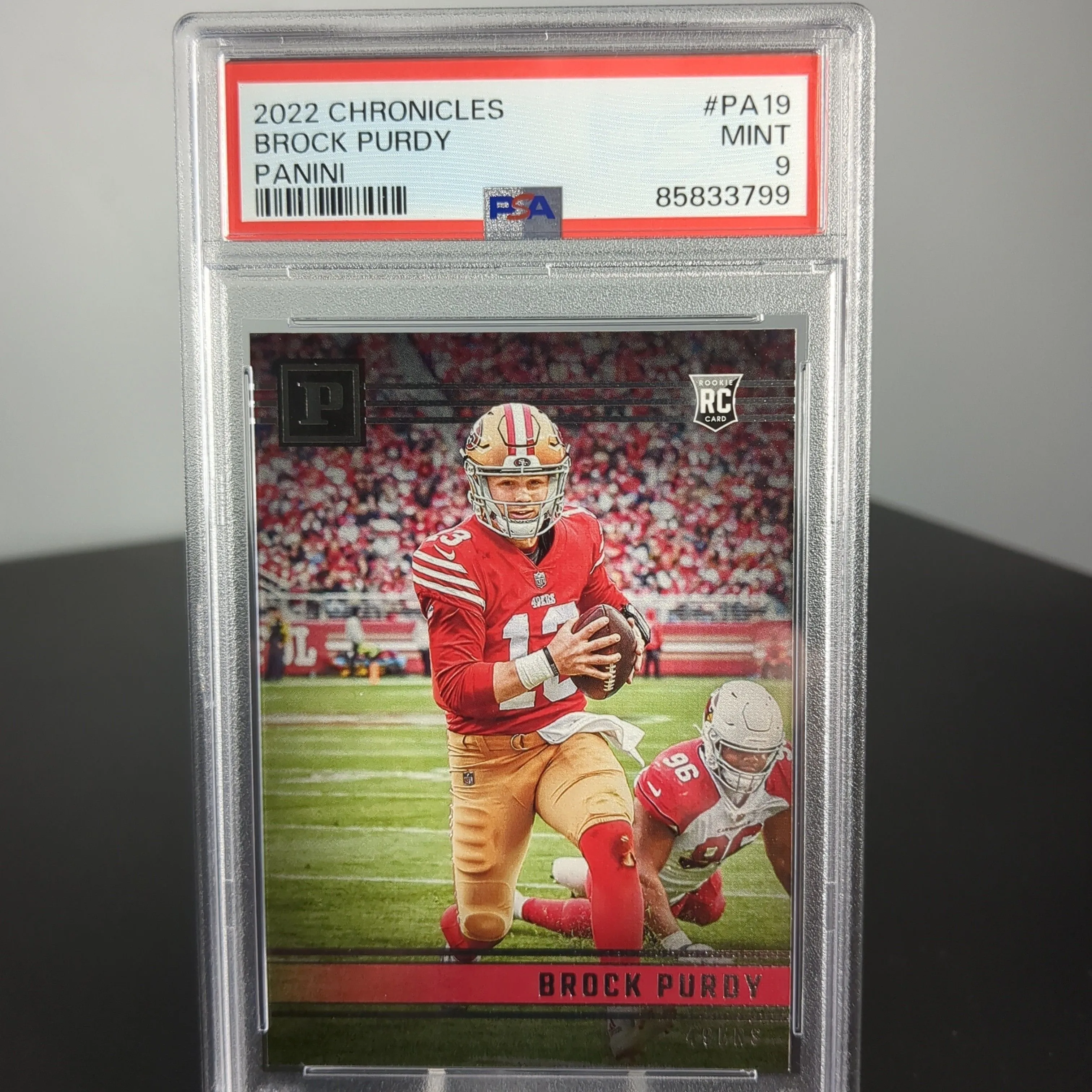 Product image for 2022 Panini Chronicles Panini Brock Purdy PA19 Panini PSA MINT 9