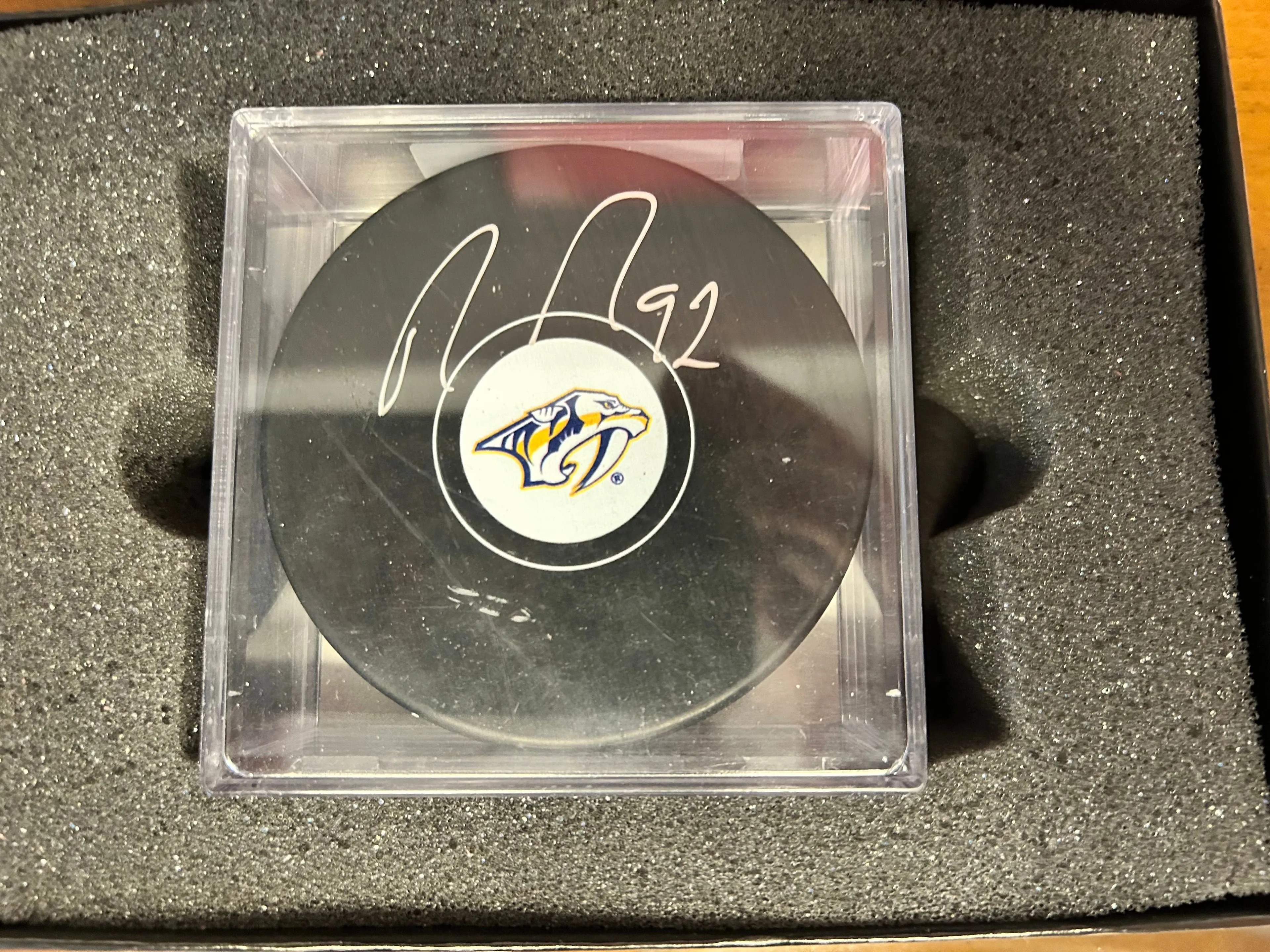 Product image for Ryan Johansen autographed puck COA