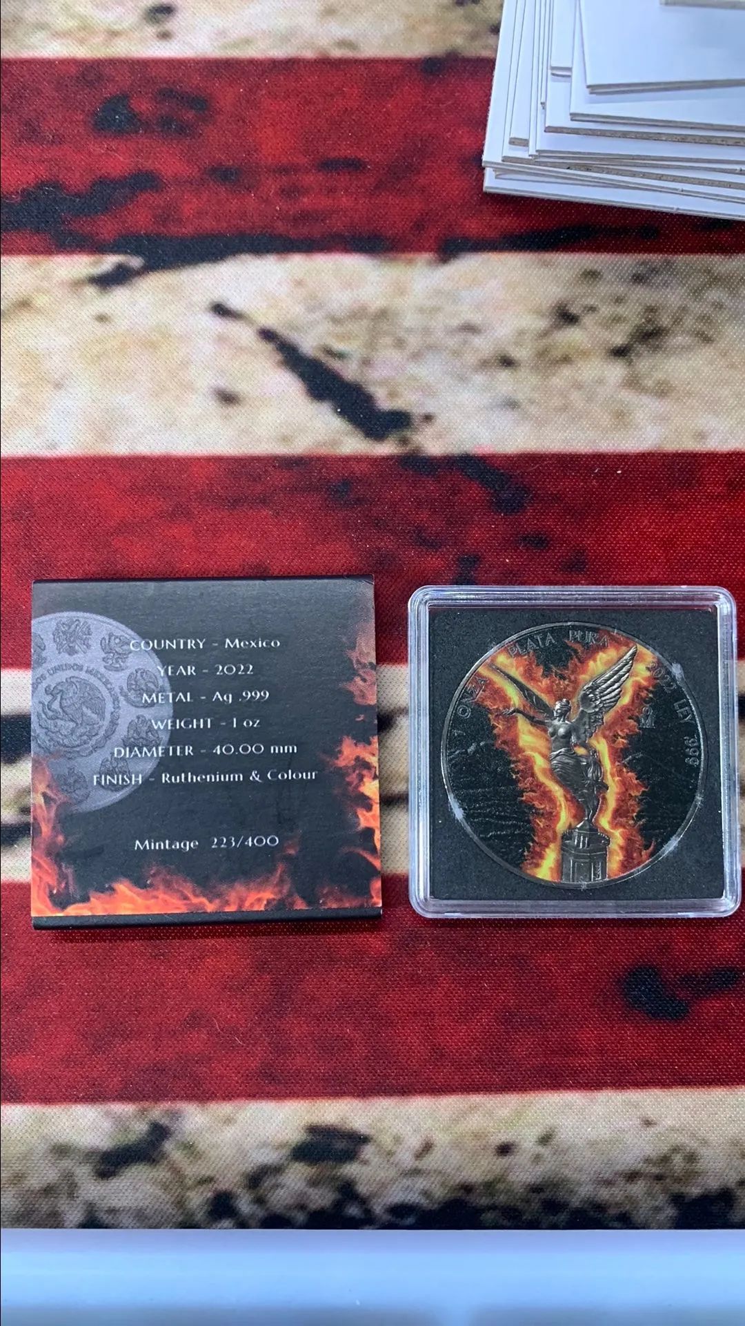Product image for 2022 burning FLAMES Libertad black ruthenium & COLOUR 223/400! ONLY 400 MINTED