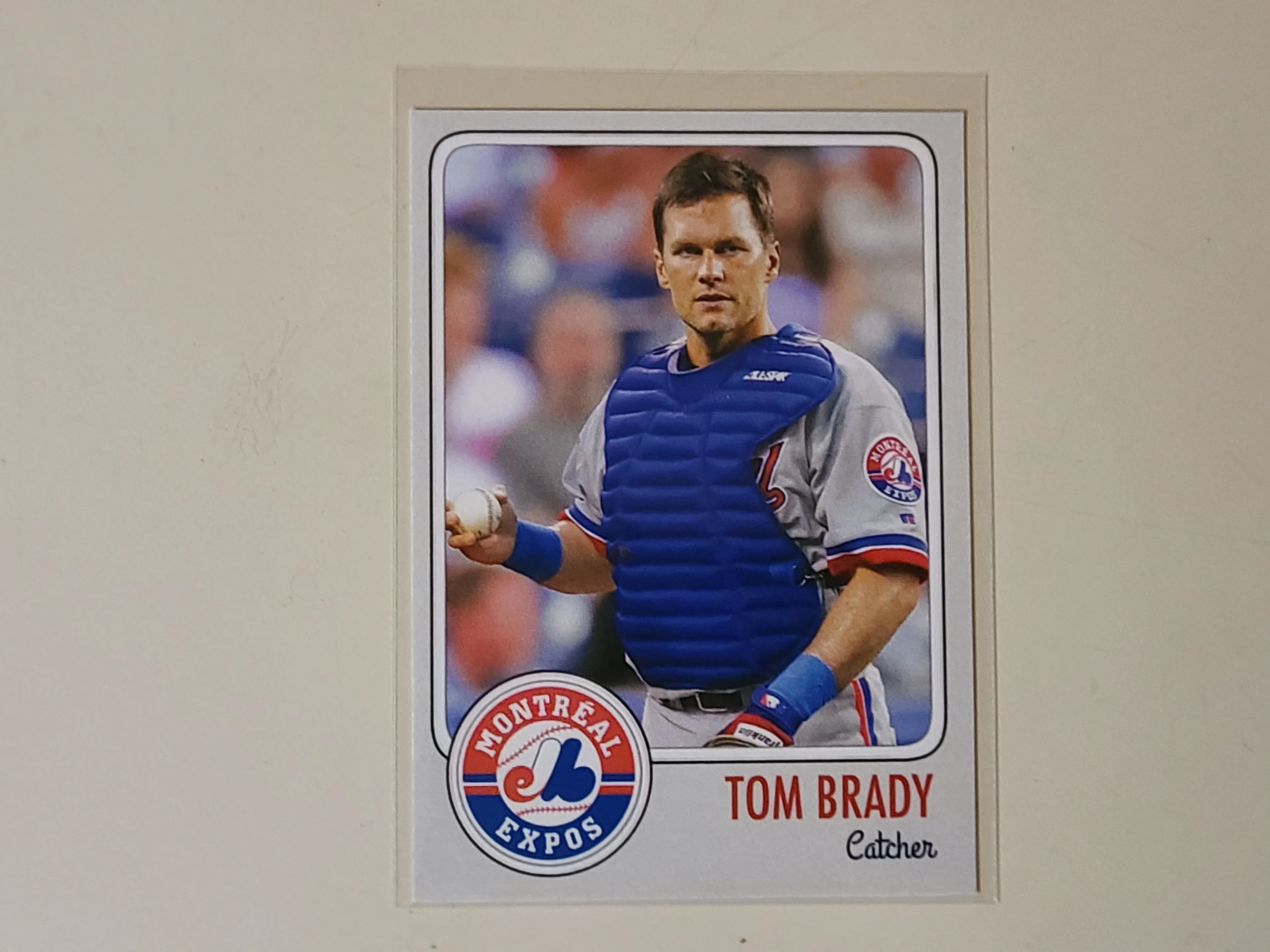 Product image for Tom Brady (Broder/Promo Card) 1995 Baseball Draft Montreal Expos Catcher