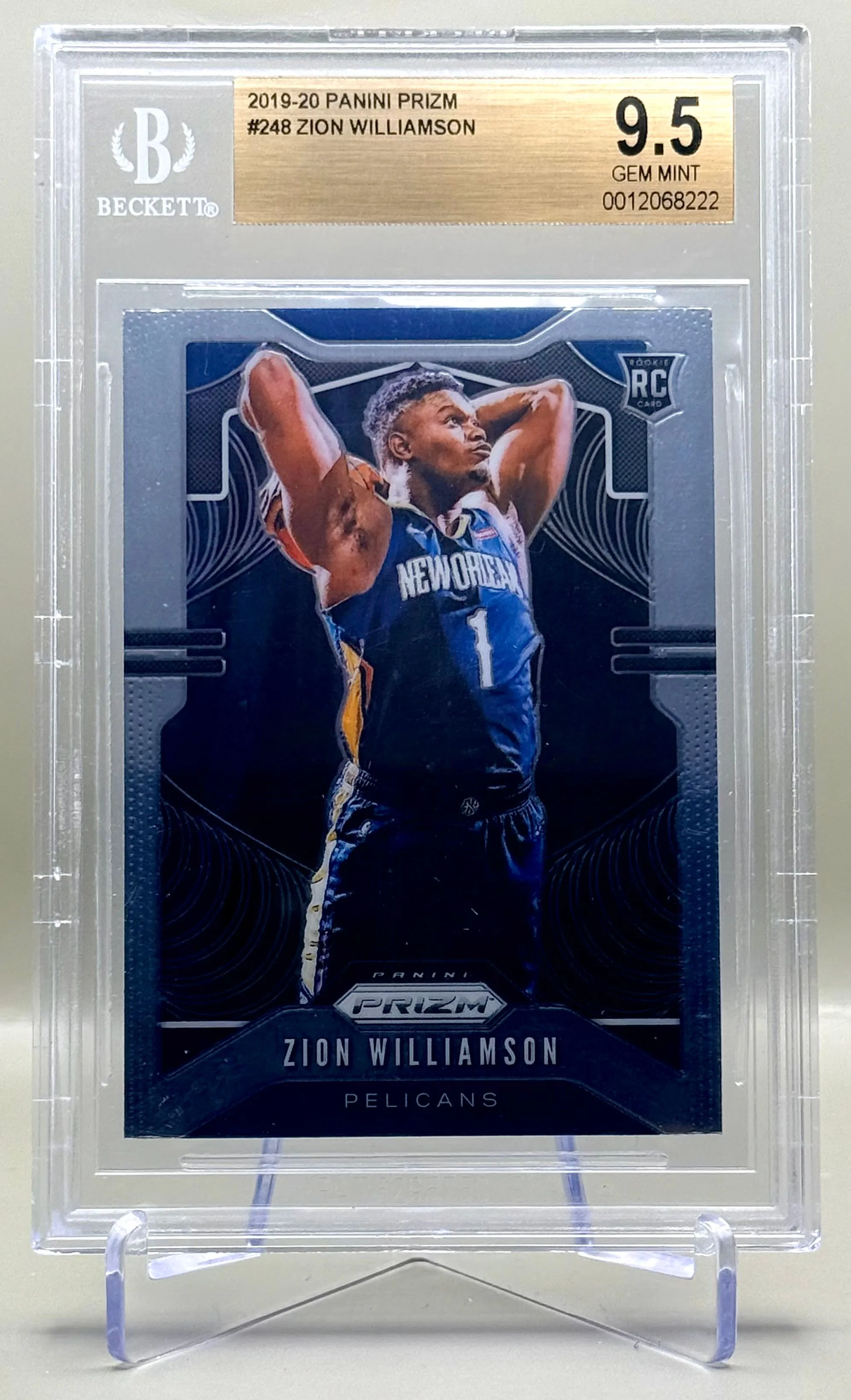 Zion Williamson Rookie Card 2019-20 Panini Prizm #248 BGS 9.5