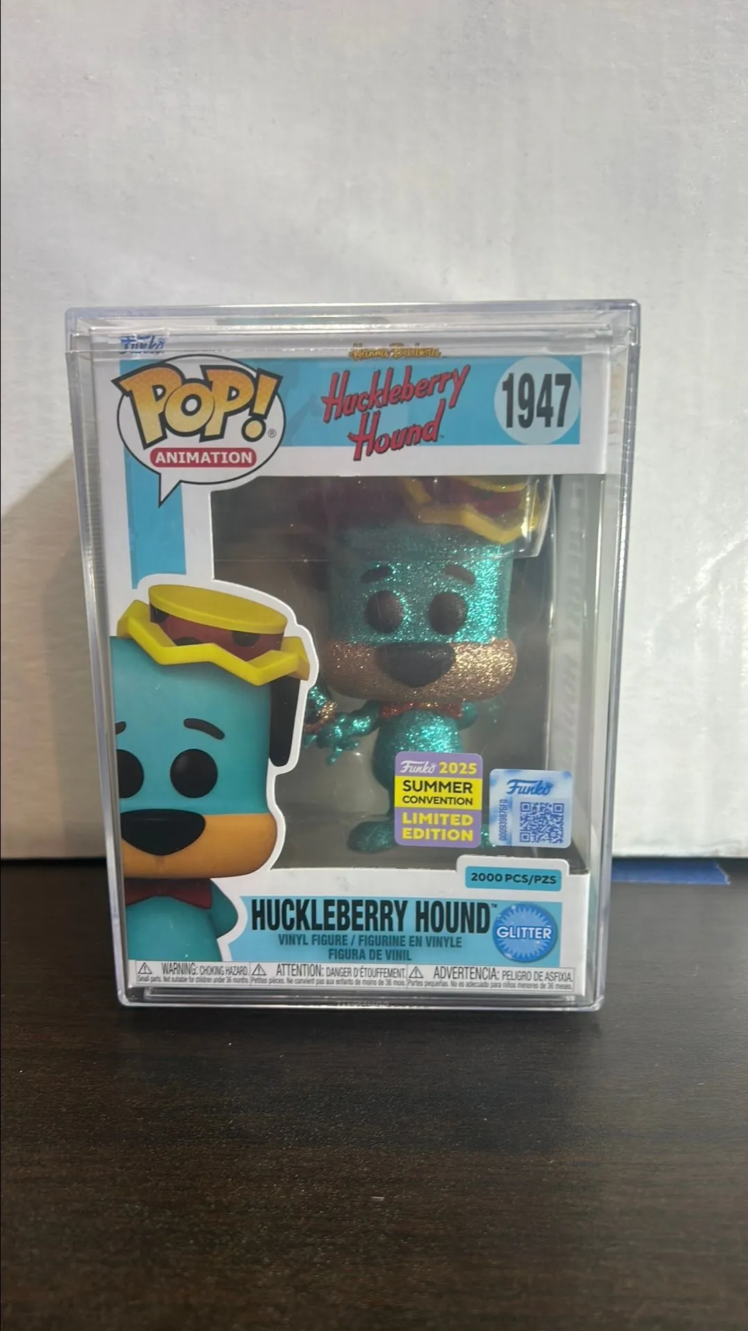 Product image for Blue Huckleberry Hound Glitter LE 2,000 Animation SDCC Shared Excl Funko Pop 1947