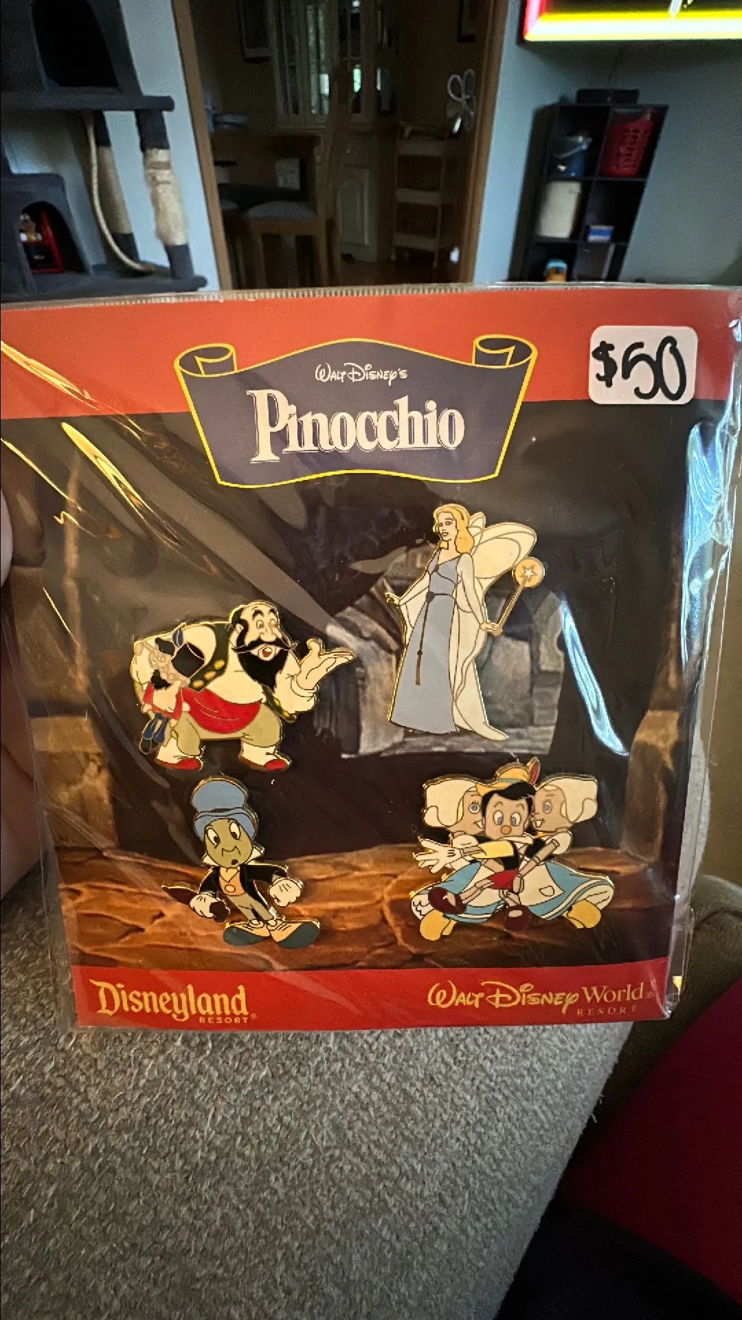 Product image for Pinocchio Pin Set- 4 Pin Set