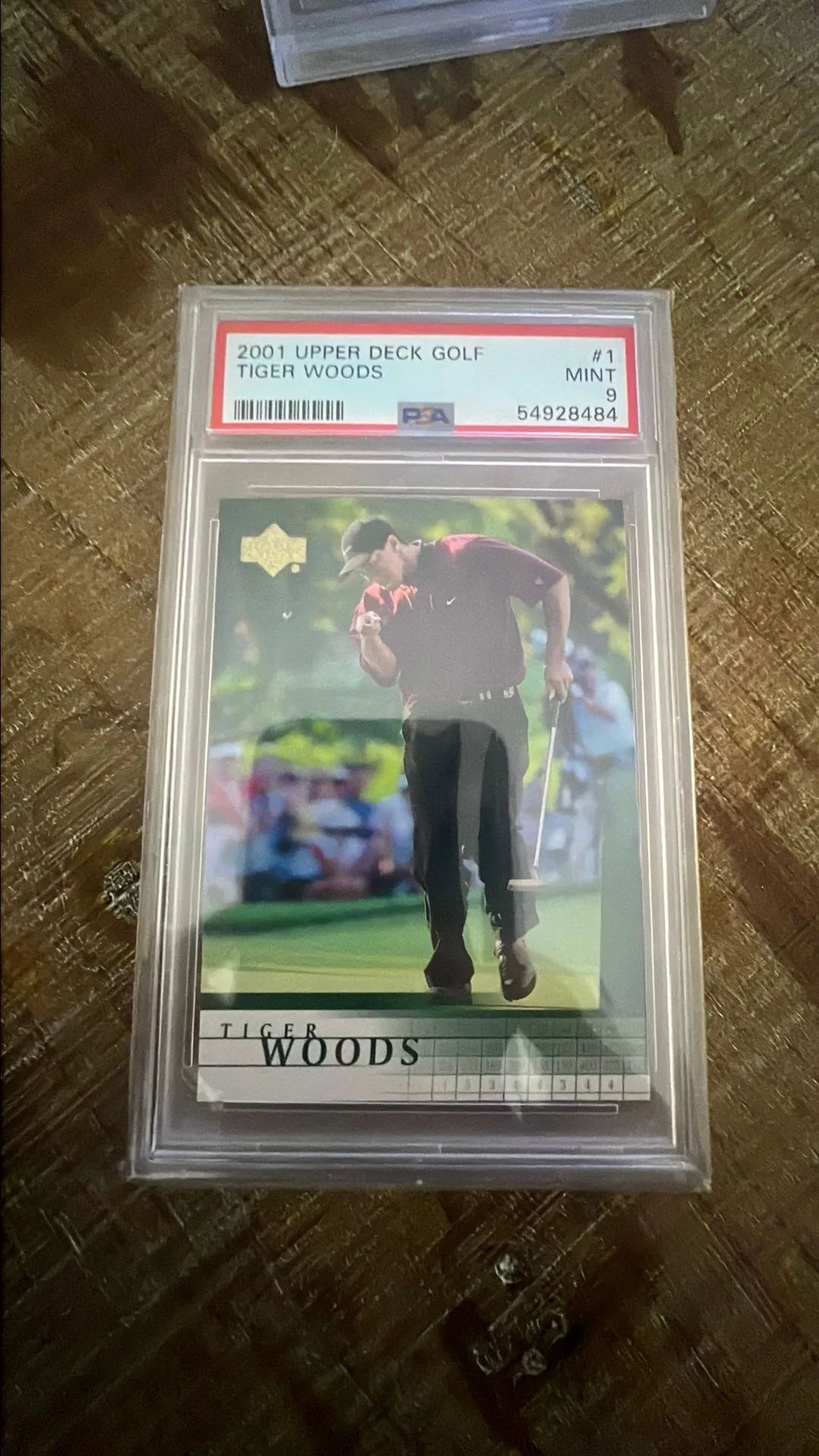 Product image for 2001 Upper Deck Golf Tiger Woods  PSA MINT 9