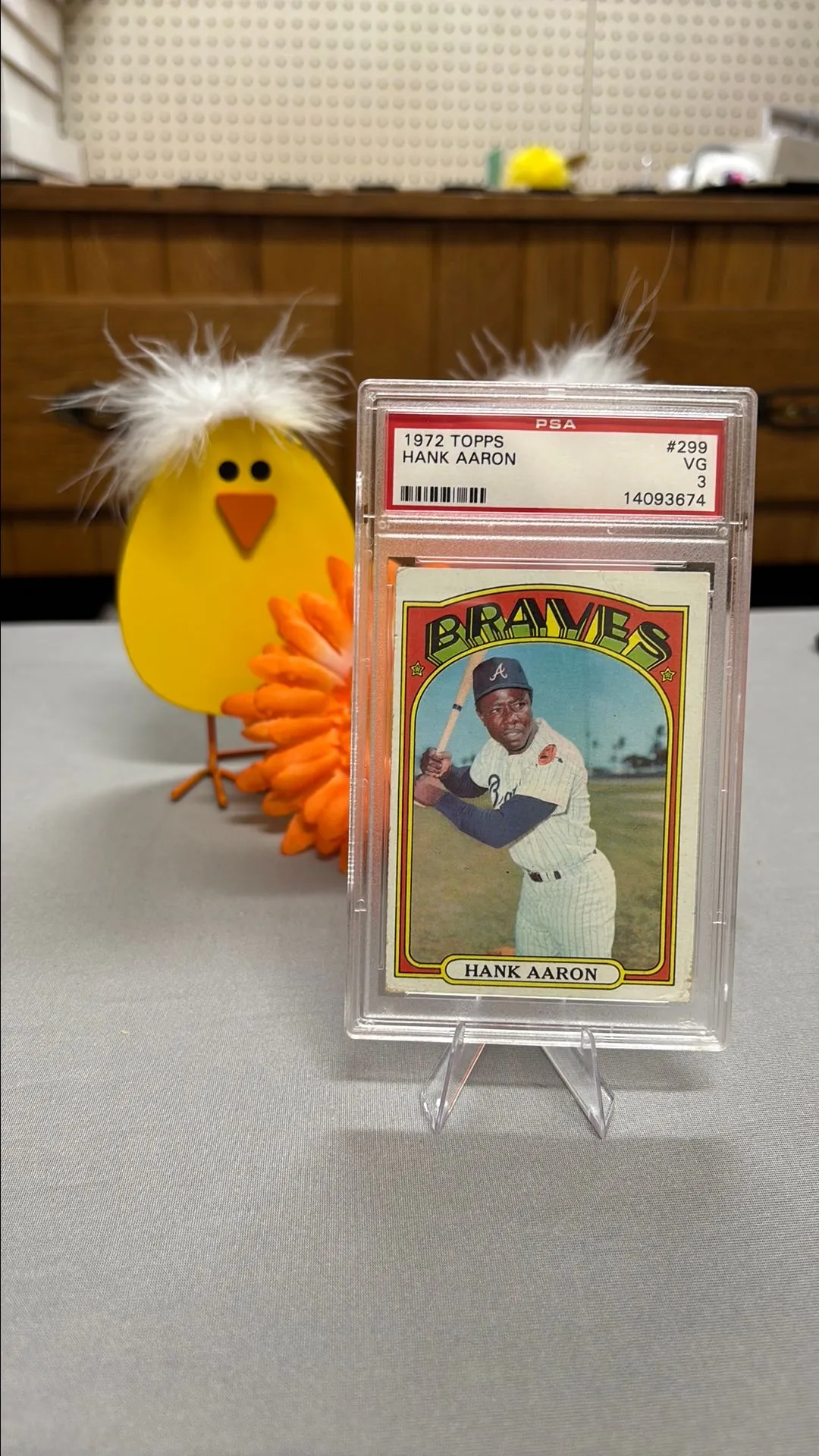 Product image for 1972 Topps Hank Aaron #299 PSA 3 VG HOF Atlanta Braves