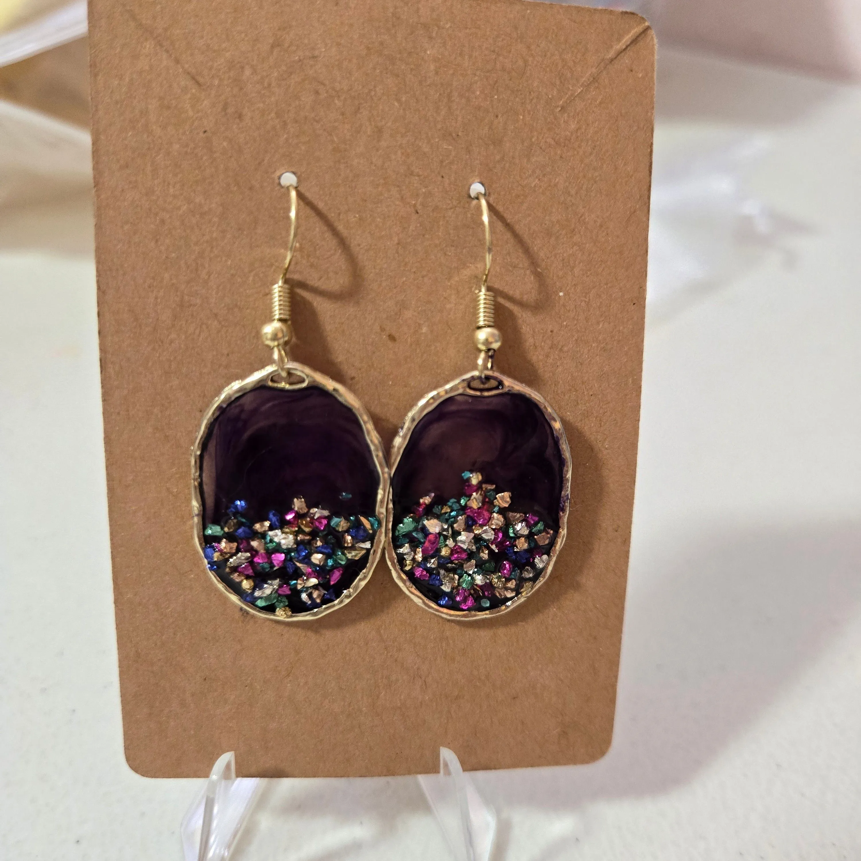 Product image for purple sparkle earrings 29